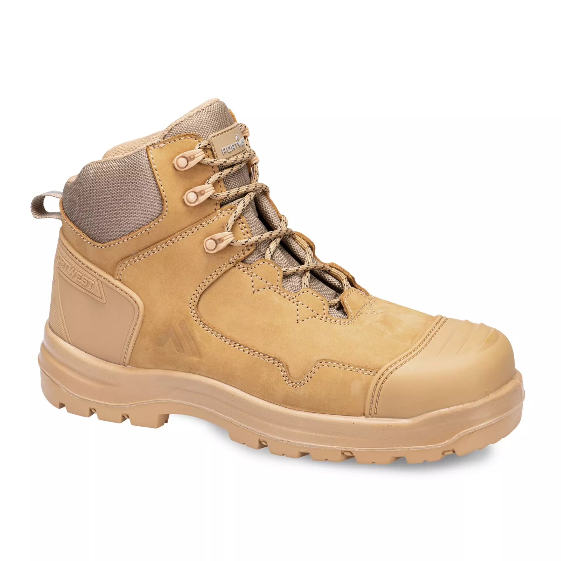 Portwest FD04WHE, Composite Nubuck Leather Mid Boot S3S HRO SR FO SC LG, Wheat, image 6