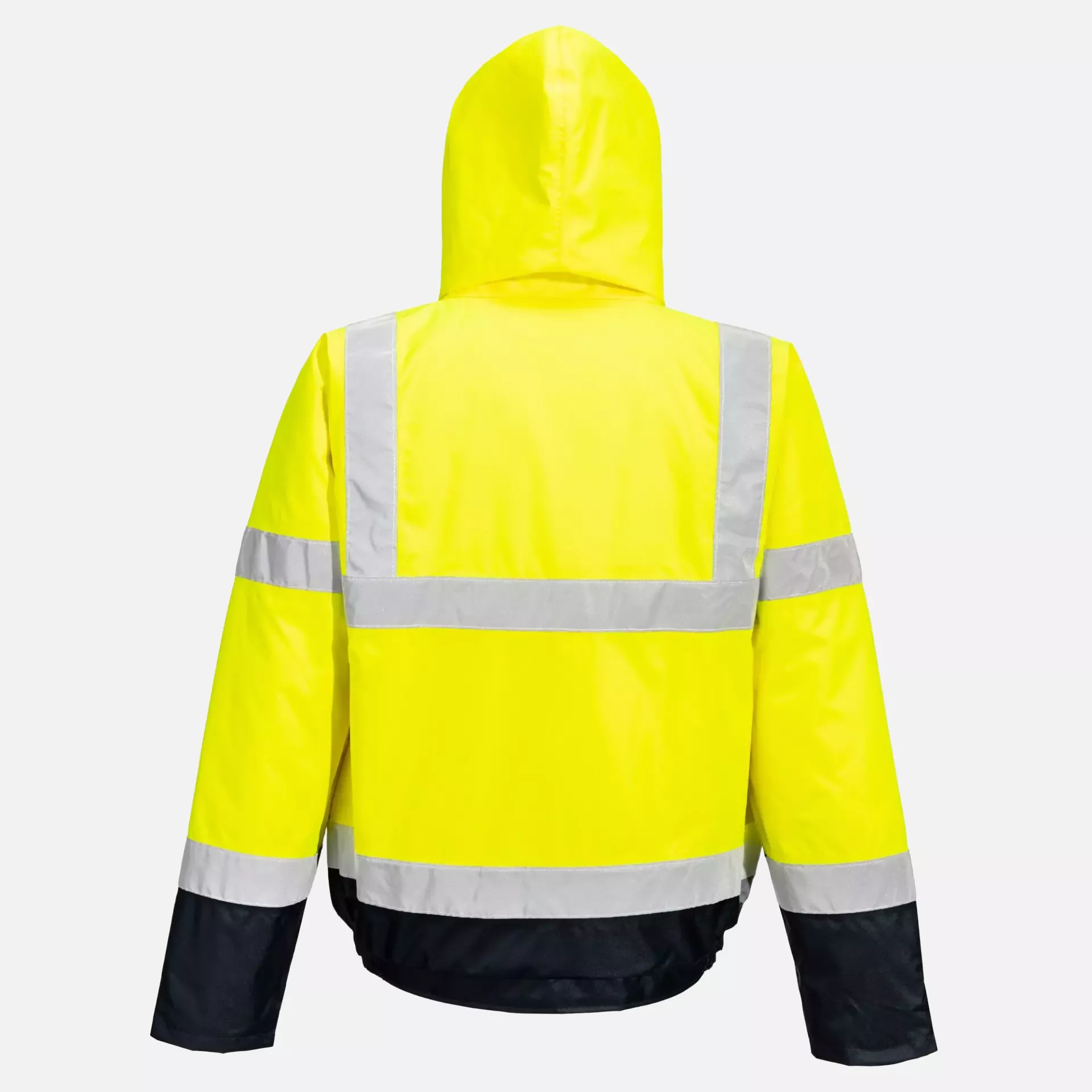 Portwest S266YNR, Hi-Vis Contrast Winter Bomber Jacket, Yellow/Navy, image 2