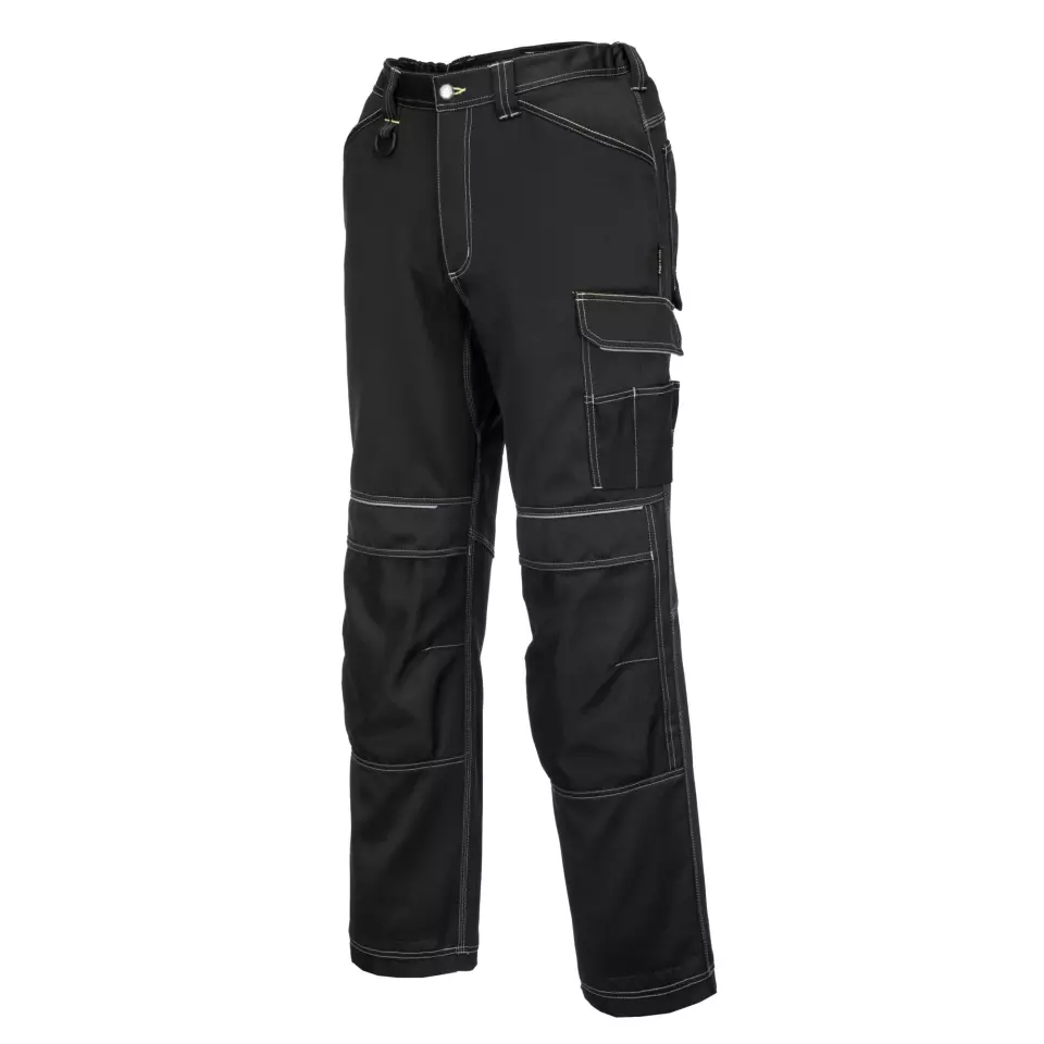 Portwest T601BKS, PW3 Work Trousers, Black Short, image 3, gallery thumbnail