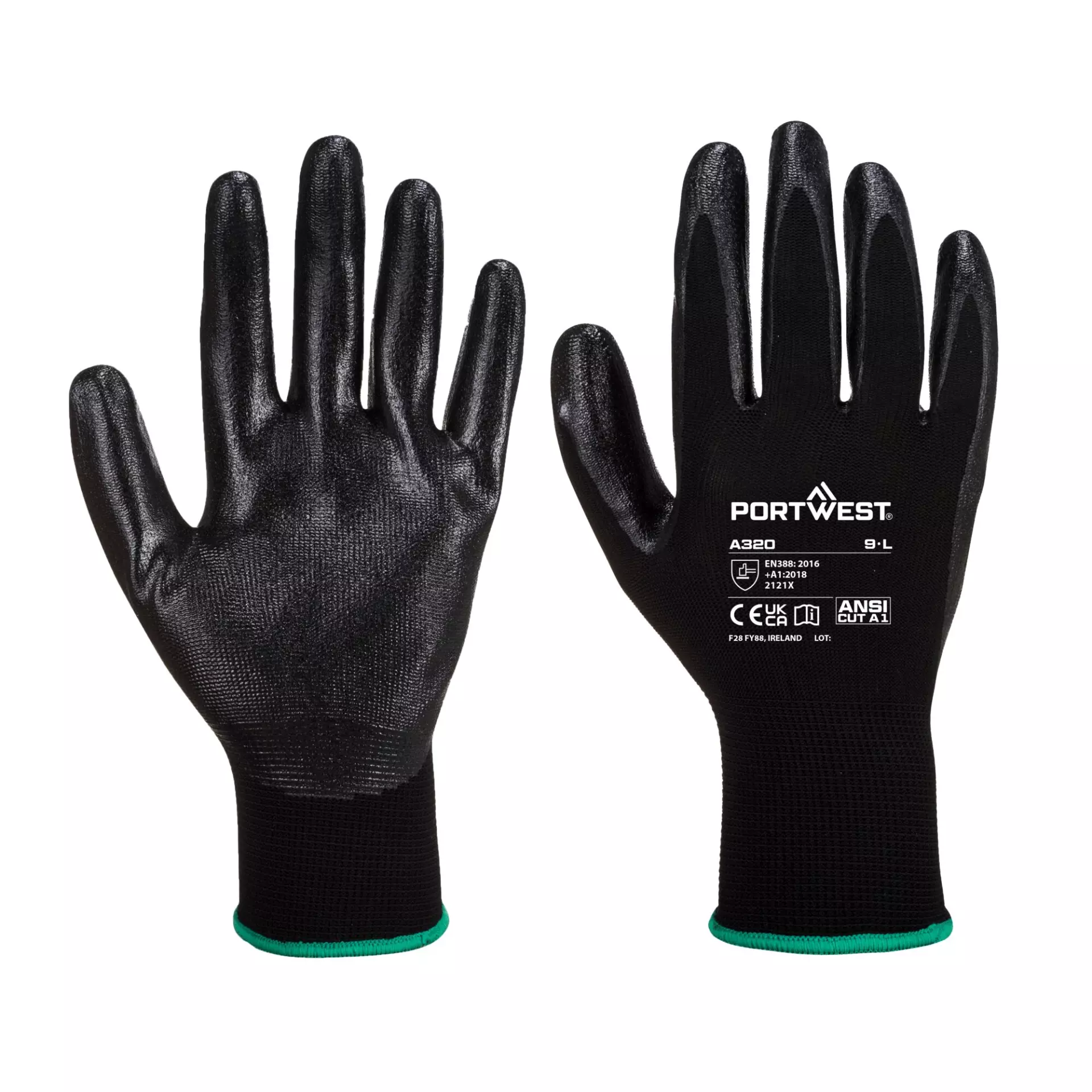 Portwest A320BKR, Dexti-Grip Glove, Black, image 3