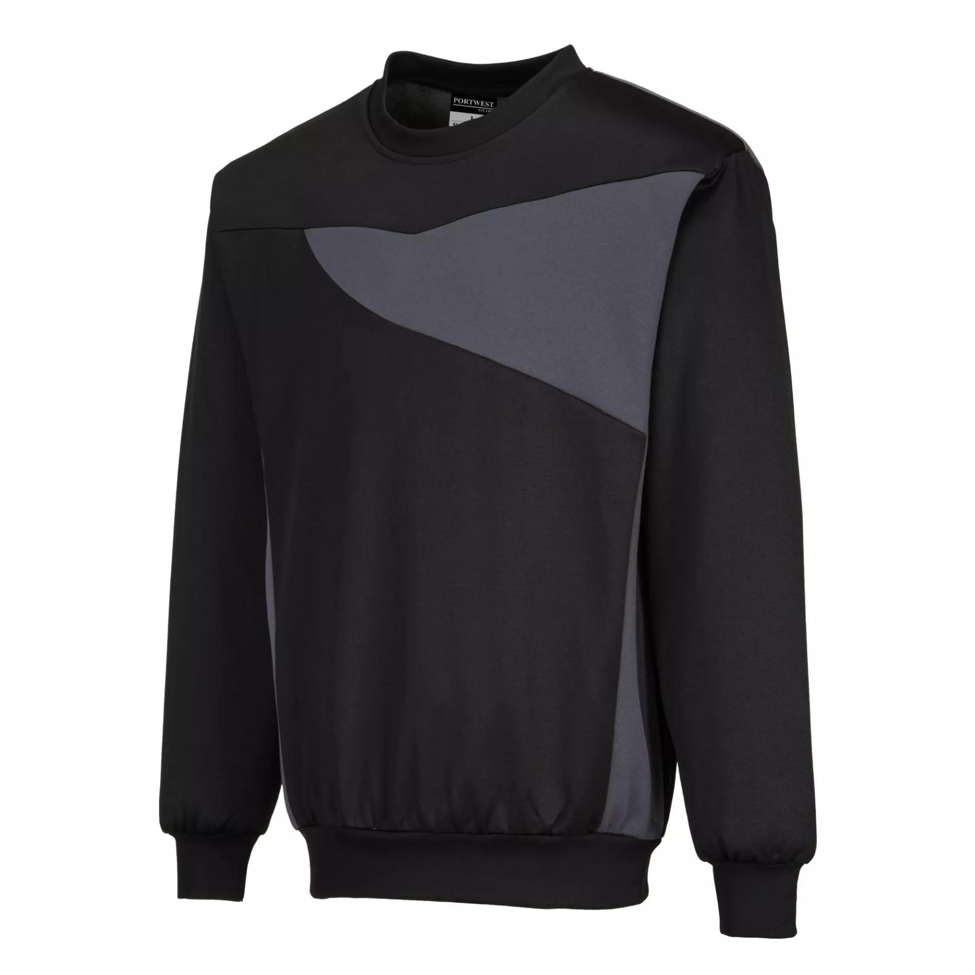 Portwest PW273BZR, PW2 Sweatshirt, Black/Zoom Grey, image 3
