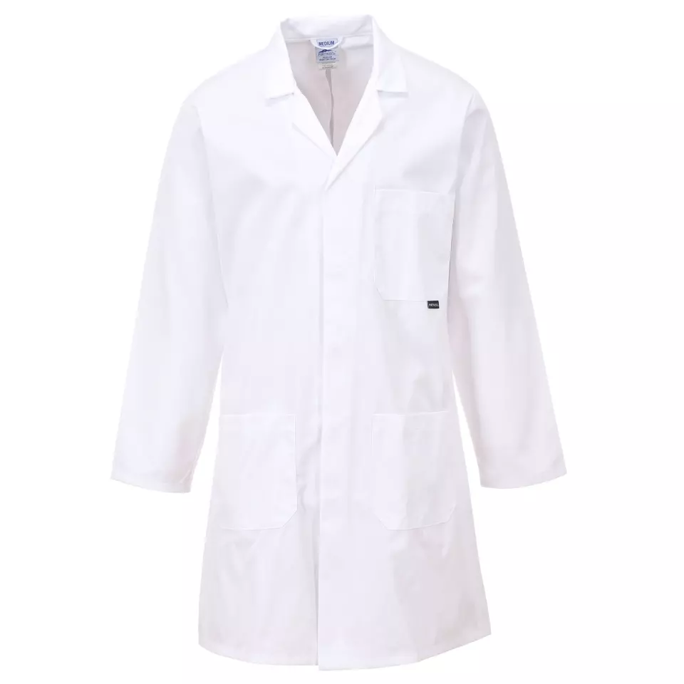 Portwest C852WHR, Standard Coat, White, image 1, gallery thumbnail