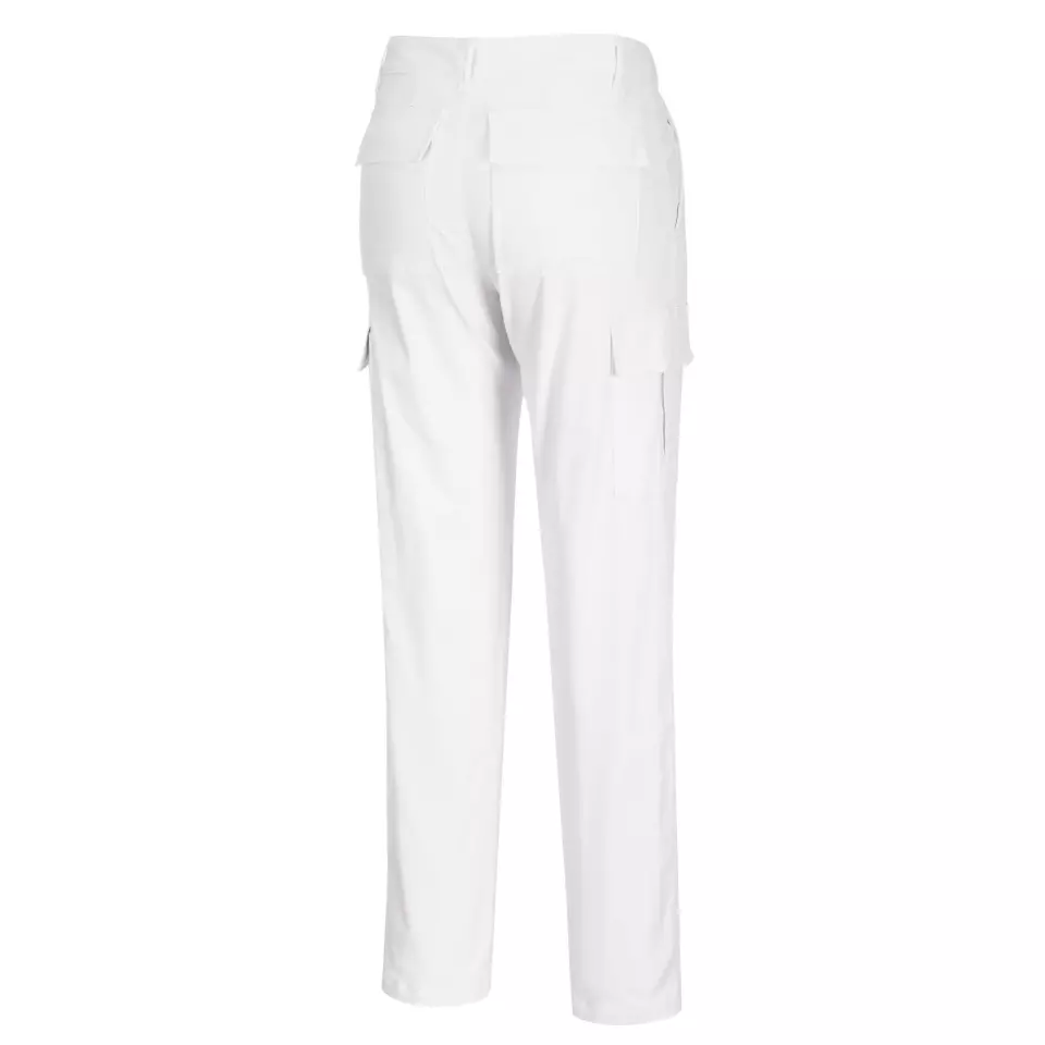 Portwest S233WHR, WX2 Eco Women's Stretch Cargo Trousers, White, image 3, gallery thumbnail