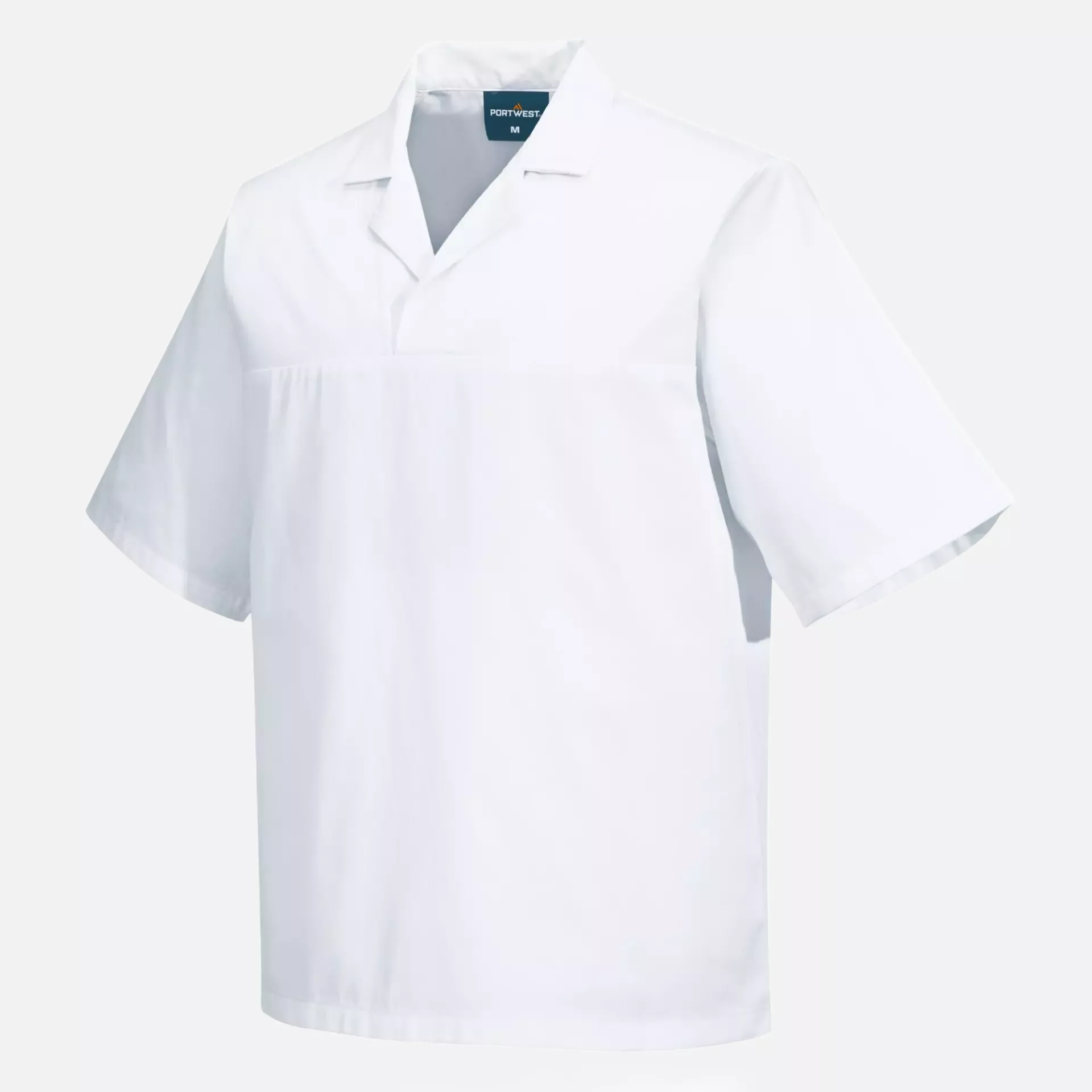 Portwest 2209WHR, Baker's No Pocket Shirt S/S, White, image 3