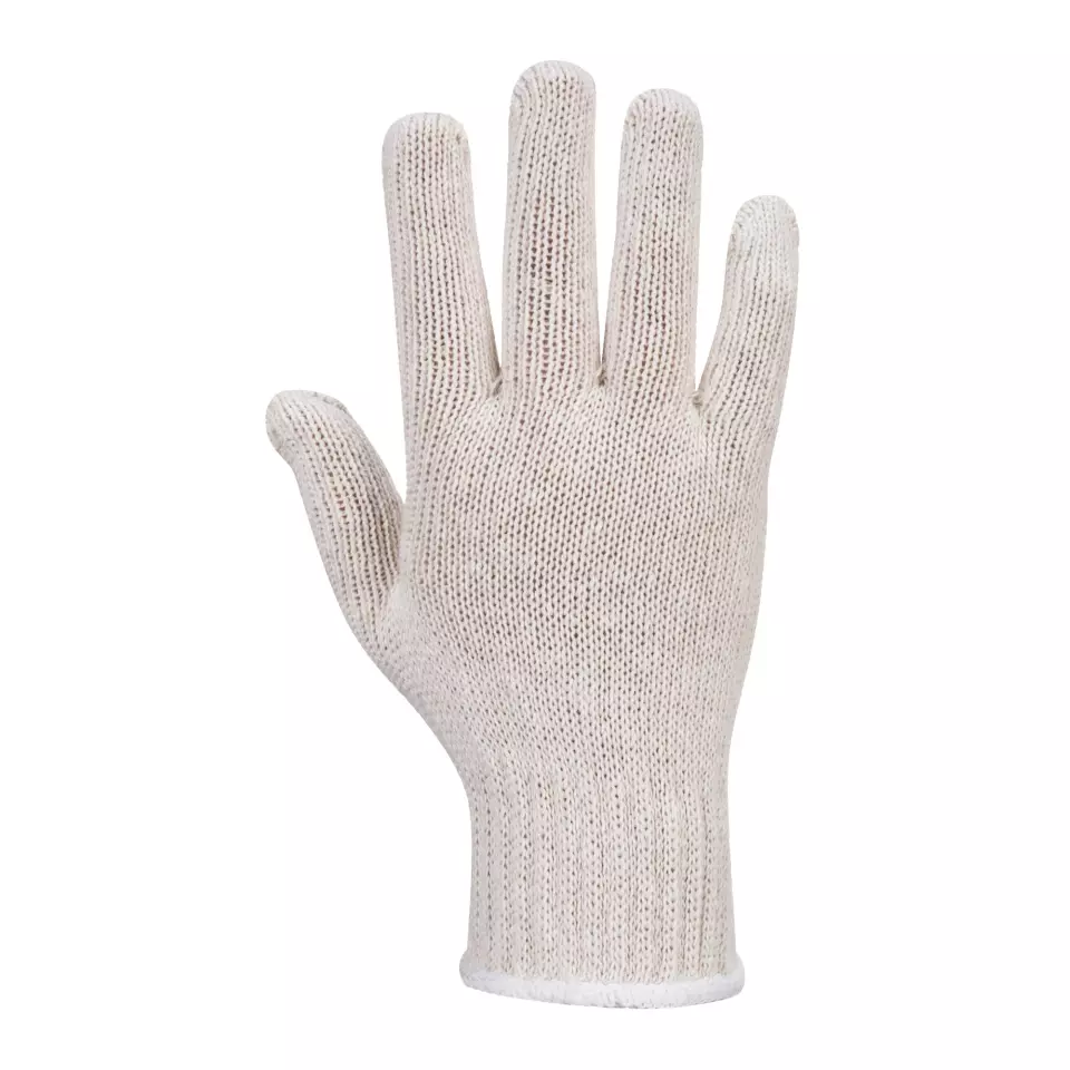 Portwest AB030WHR, String Knit Liner Glove, White, image 1, gallery thumbnail