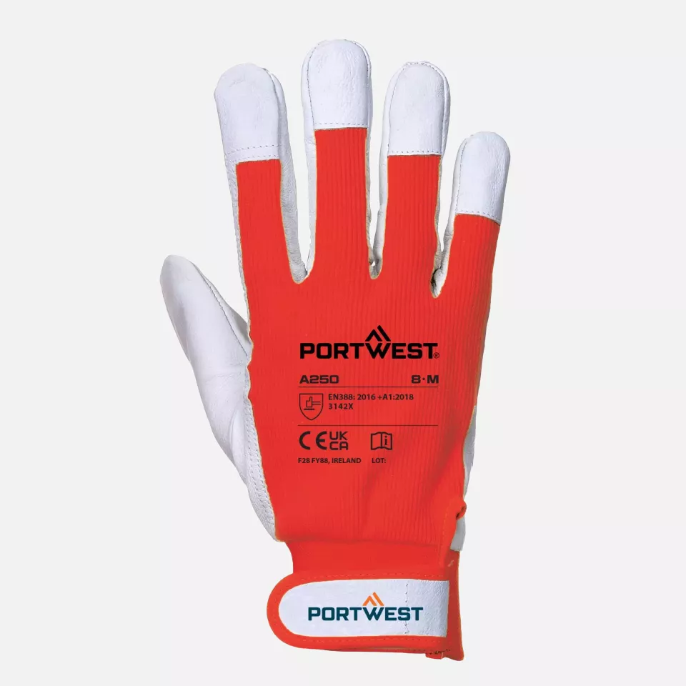 Portwest A250RER, Tergsus Glove, Size XL, Red, image 1, gallery thumbnail