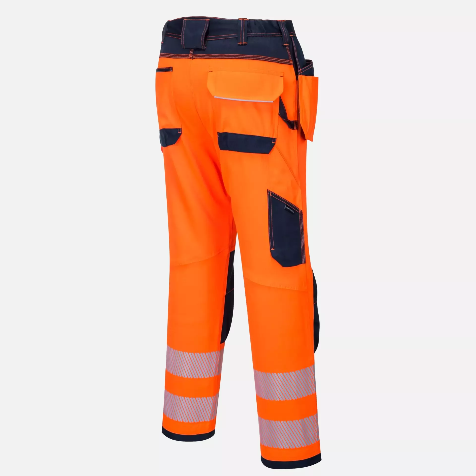 Portwest T501ONS, PW3 Hi-Vis Arbeitshose mit Holstertaschen, Orange/Marine Kurz, image 4