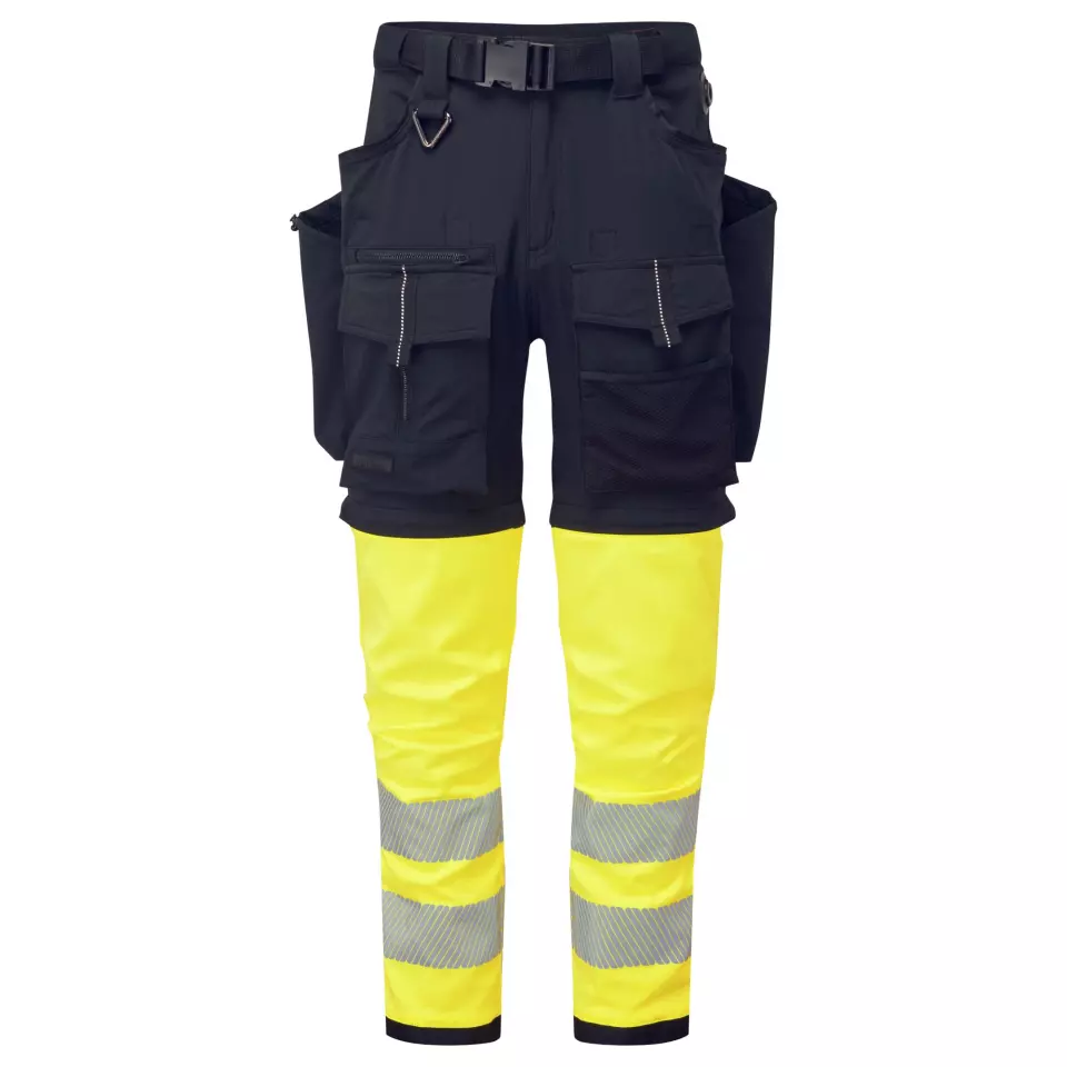 Portwest BX321BKY, Ultimate Modular 3-in-1 Trousers, Black/Yellow, image 4, gallery thumbnail