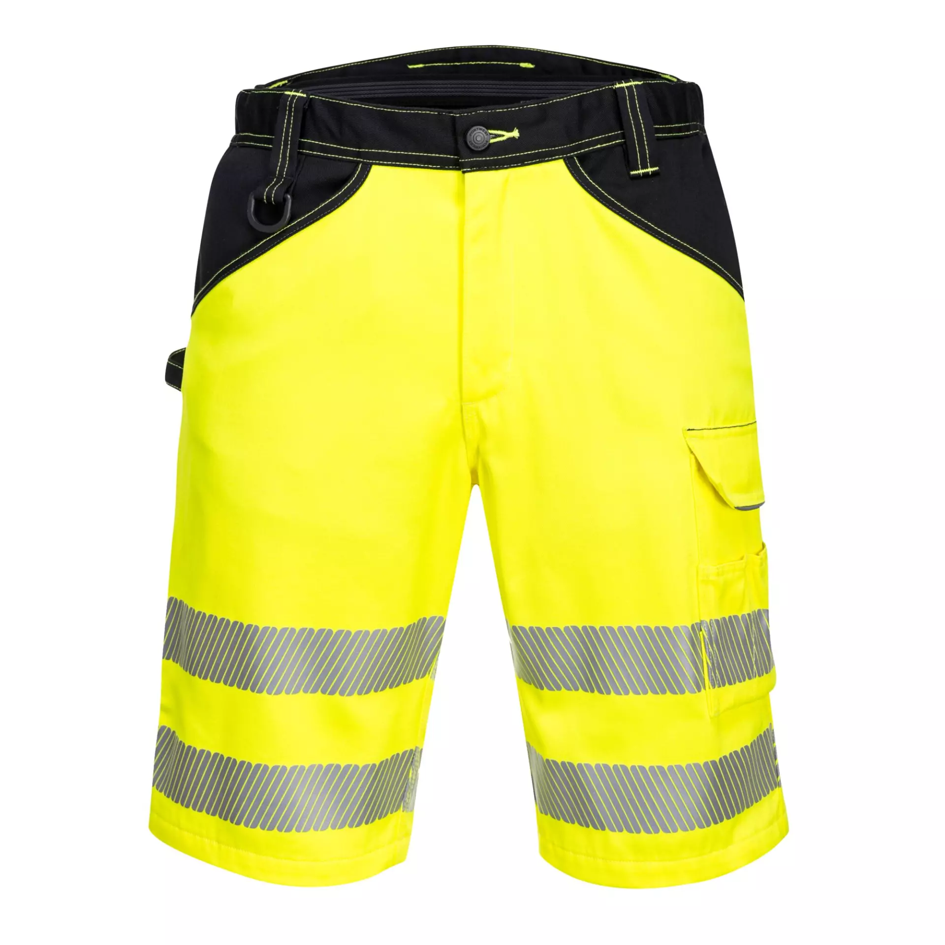 Portwest PW348YBR, PW3 Hi-Vis Shorts, Yellow/Black, image 1