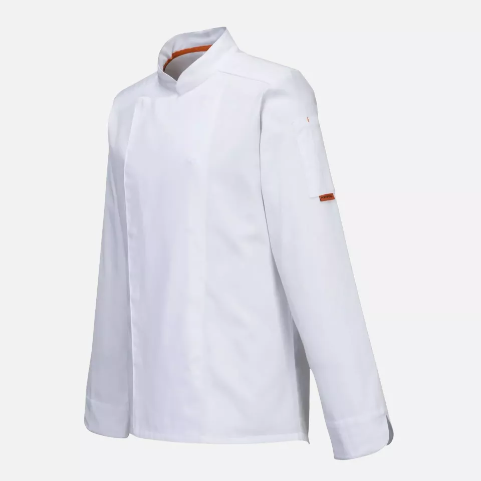 Portwest C838WHR, Chef's MeshAir Pro Jacket L/S, White, image 3, gallery thumbnail
