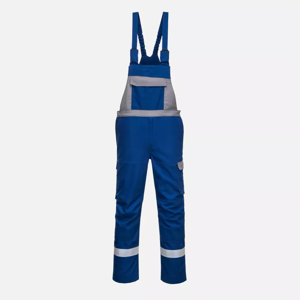 Portwest FR07RBR, Bizflame Industry Two Tone Bib and Brace, Royal Blue, image 1, gallery thumbnail