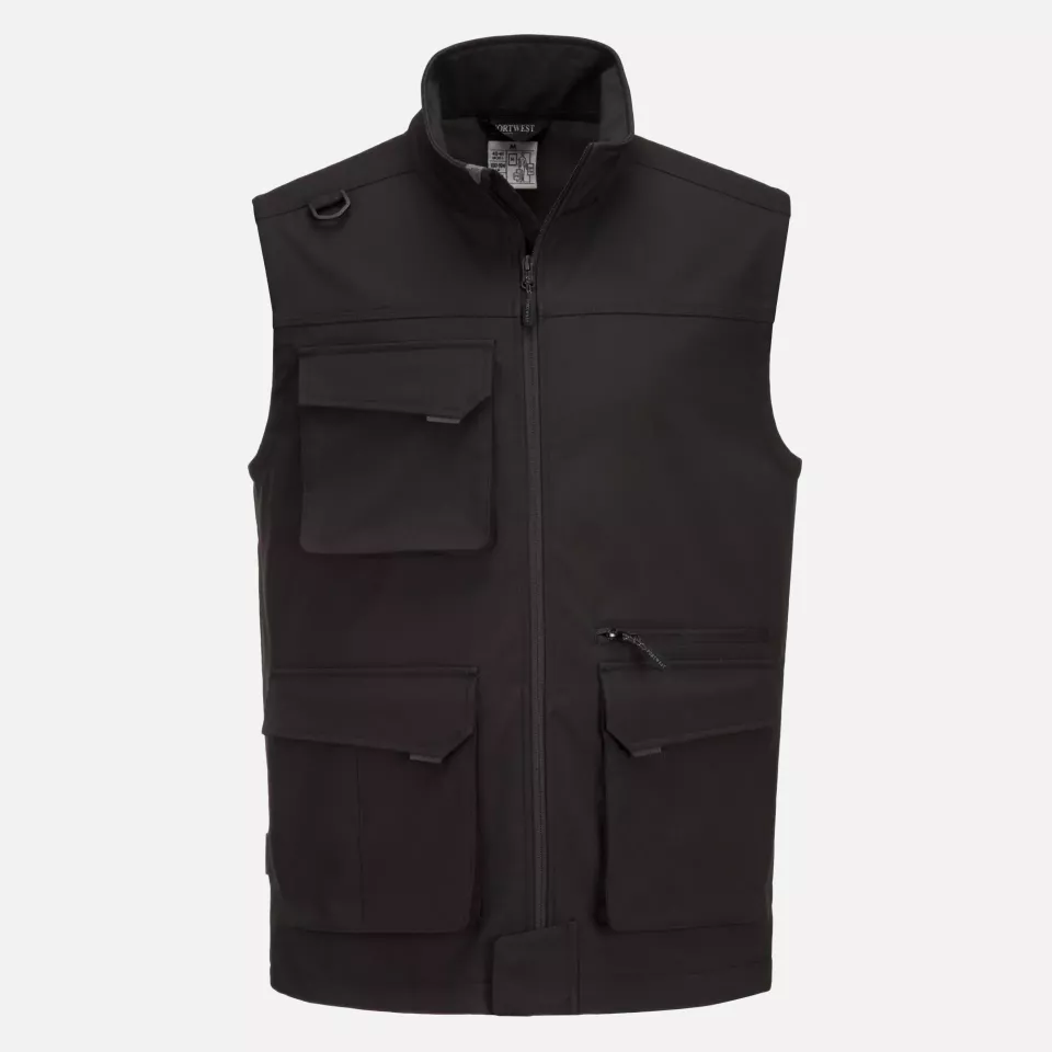 Portwest KX363BKR, KX3 Softshell Bodywarmer (3L), Black, image 1, gallery thumbnail