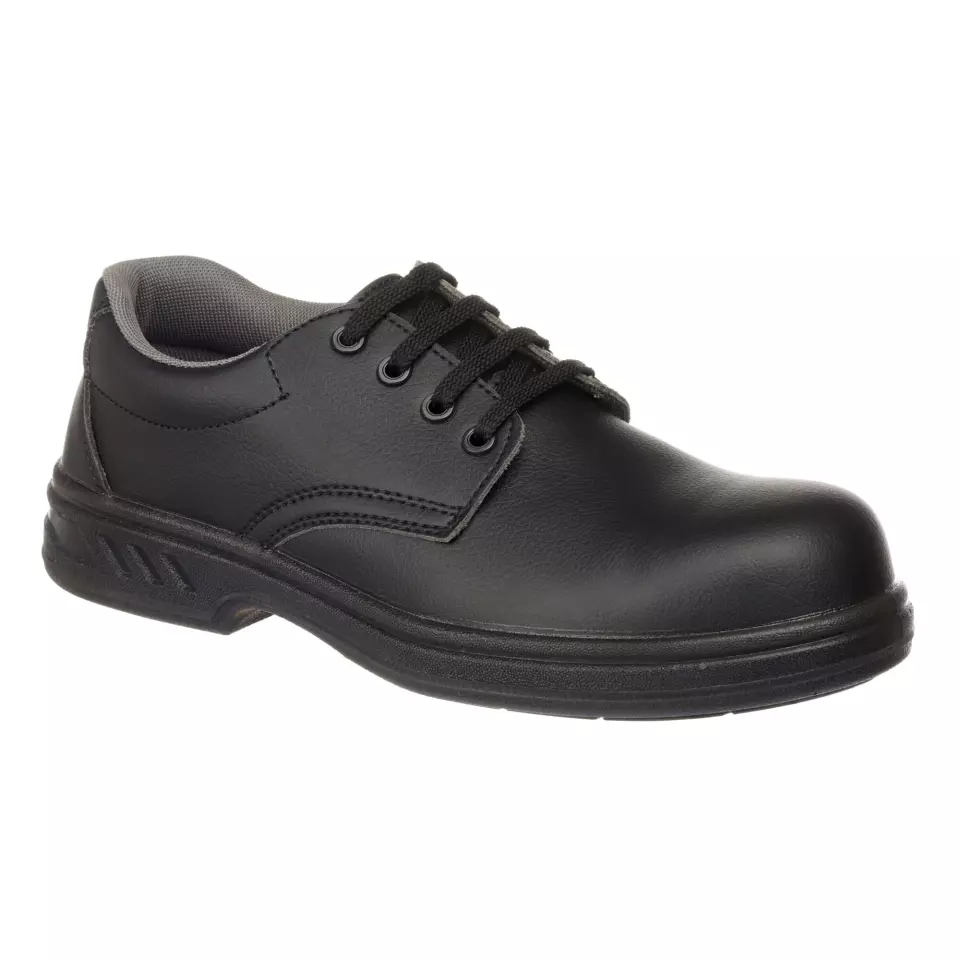 Portwest FW80BKR, Steelite Laced Safety Shoe S2 FO SR, Black, image 1, gallery thumbnail