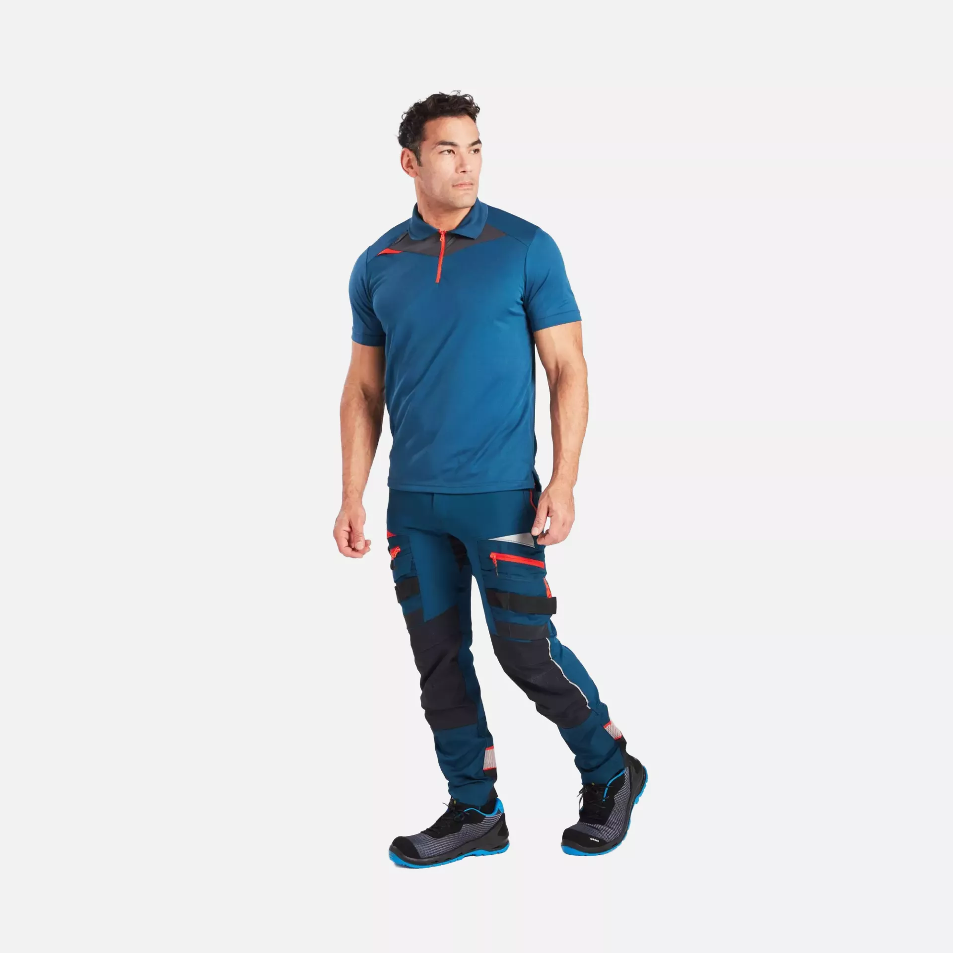 Portwest DX410MBR, DX4 Polo Shirt S/S, Metro Blue, image 6
