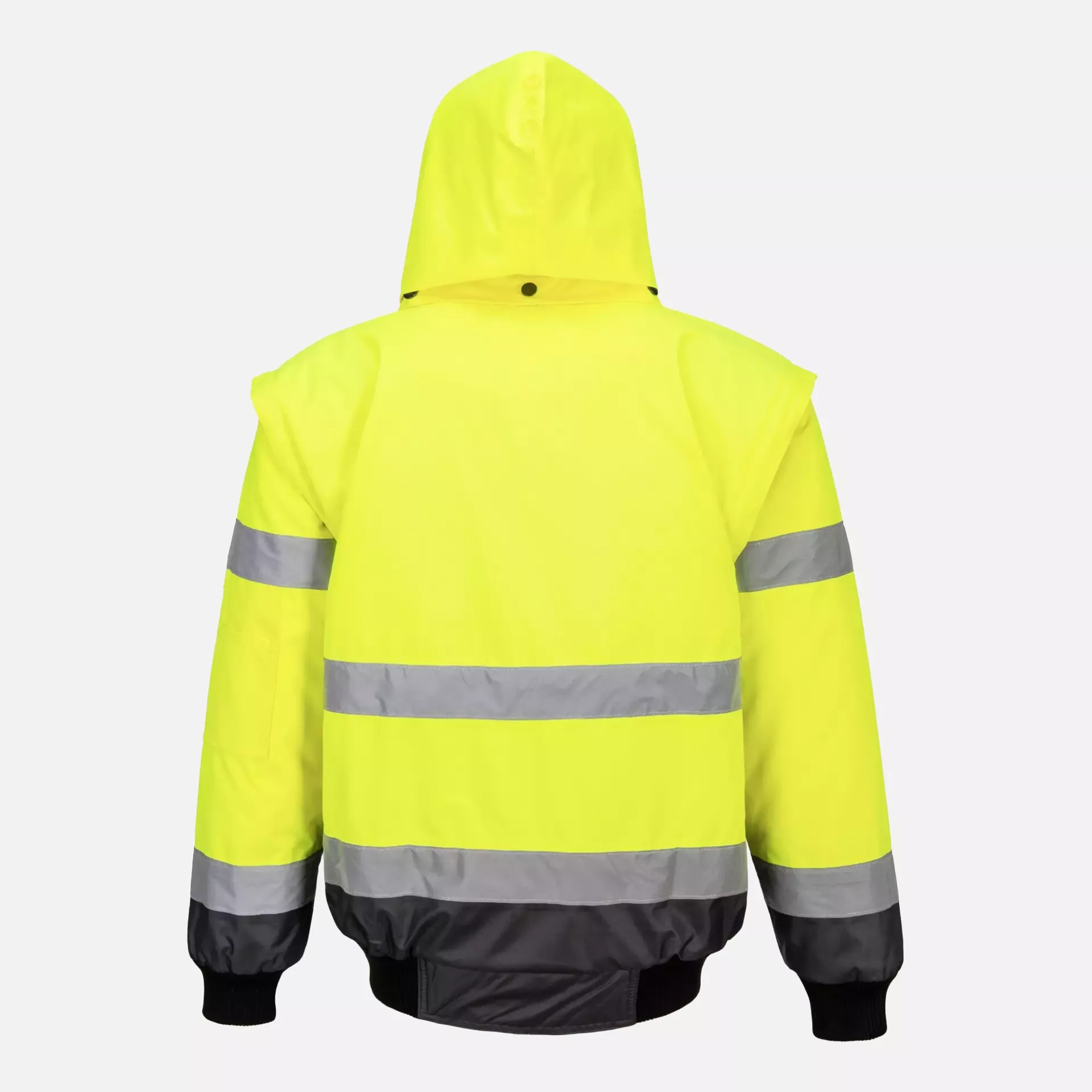 Portwest C465YGY, Hi-Vis 3-in-1 Contrast Bomber Jacket, Yellow/Grey, image 2
