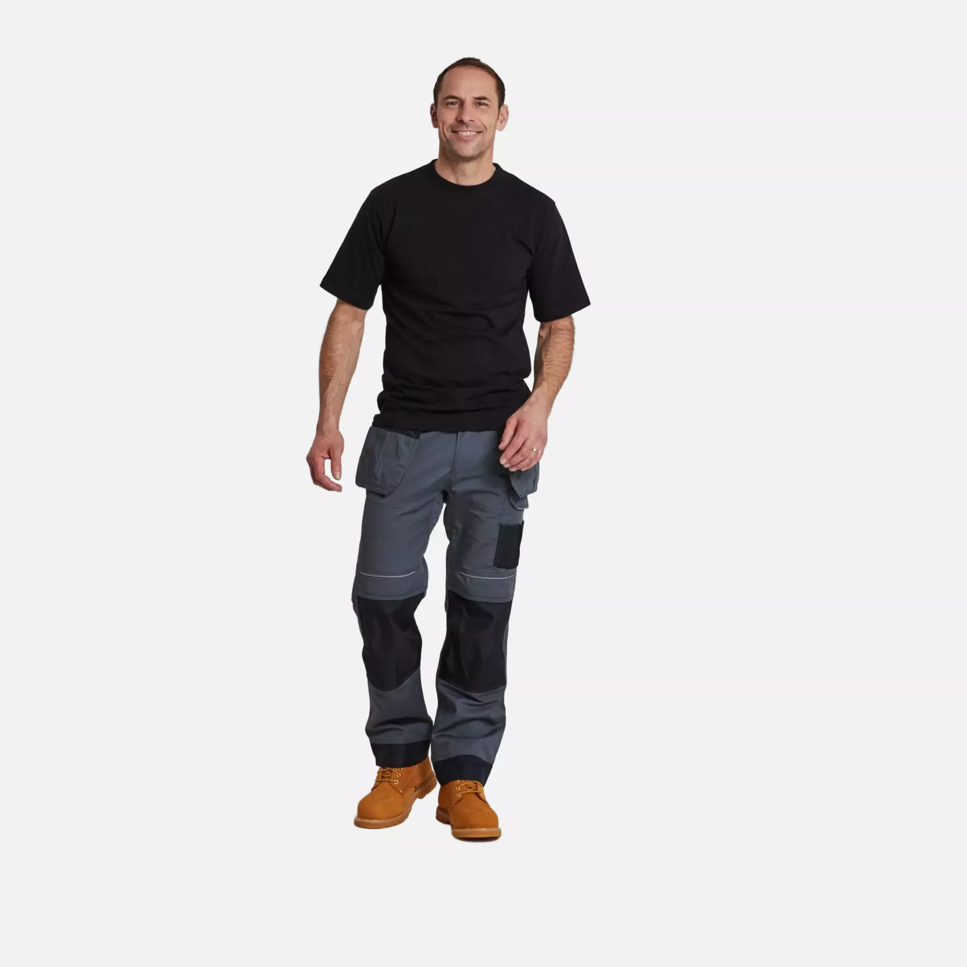Portwest T602ZBR, PW3 Holster Work Trousers, Zoom Grey/Black, image 4