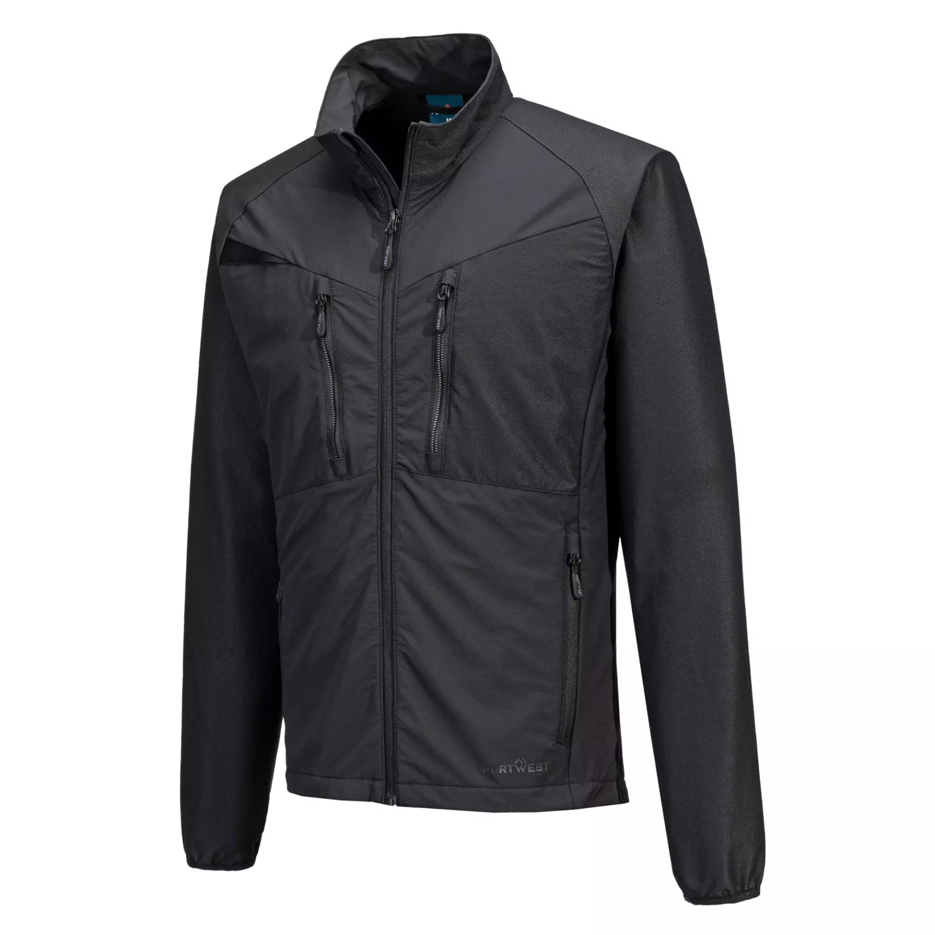 Portwest DX480ABR, DX4 Zip Lightweight Mid Layer, All Black, image 3