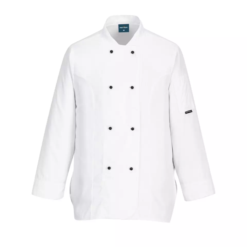 Portwest C837WHR, Chef's Women's MeshAir Rachel Jacket L/S, White, image 1, gallery thumbnail