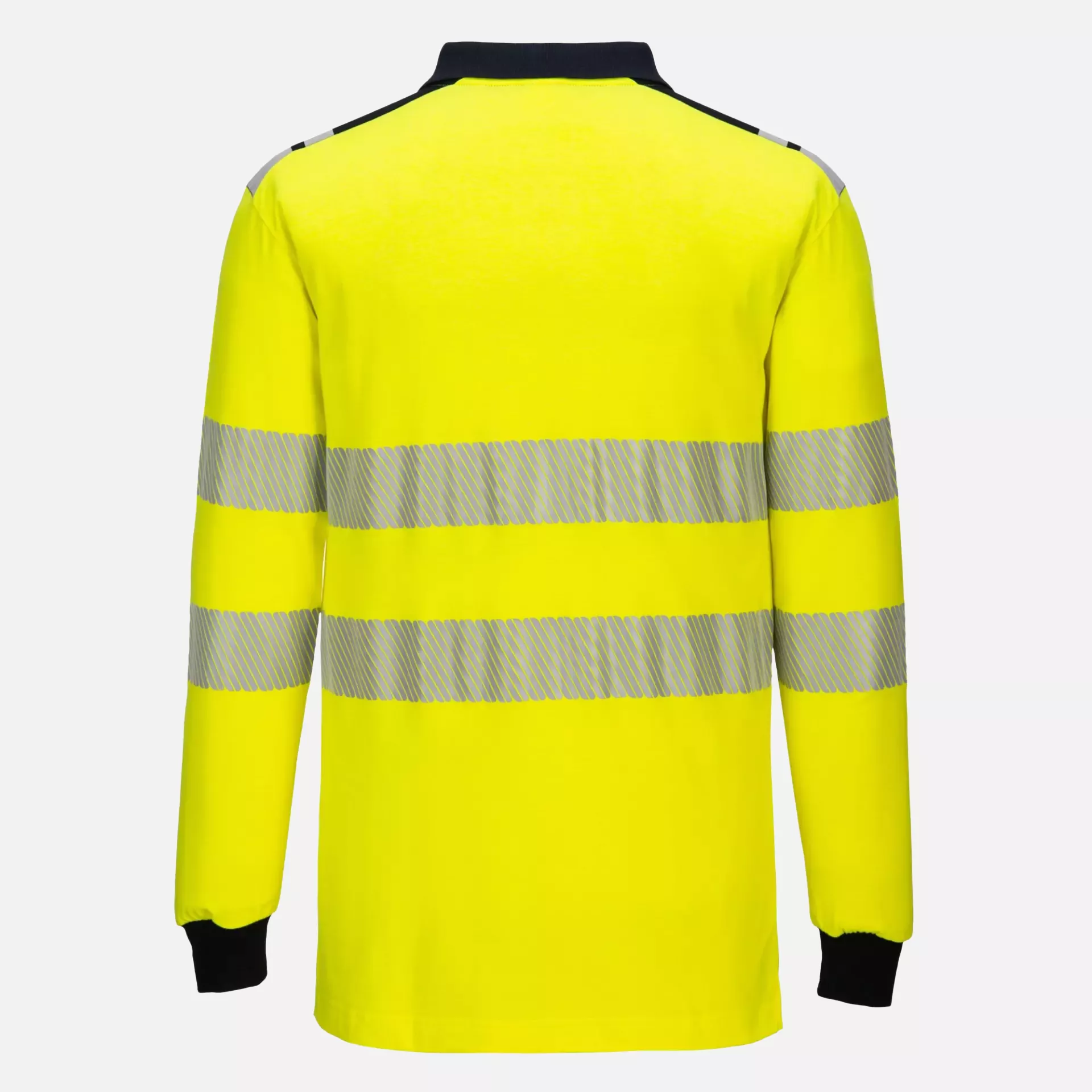 Portwest FR702YNR, PW3 FR Modaflame Hi-Vis Polo Shirt, Yellow/Navy, image 2