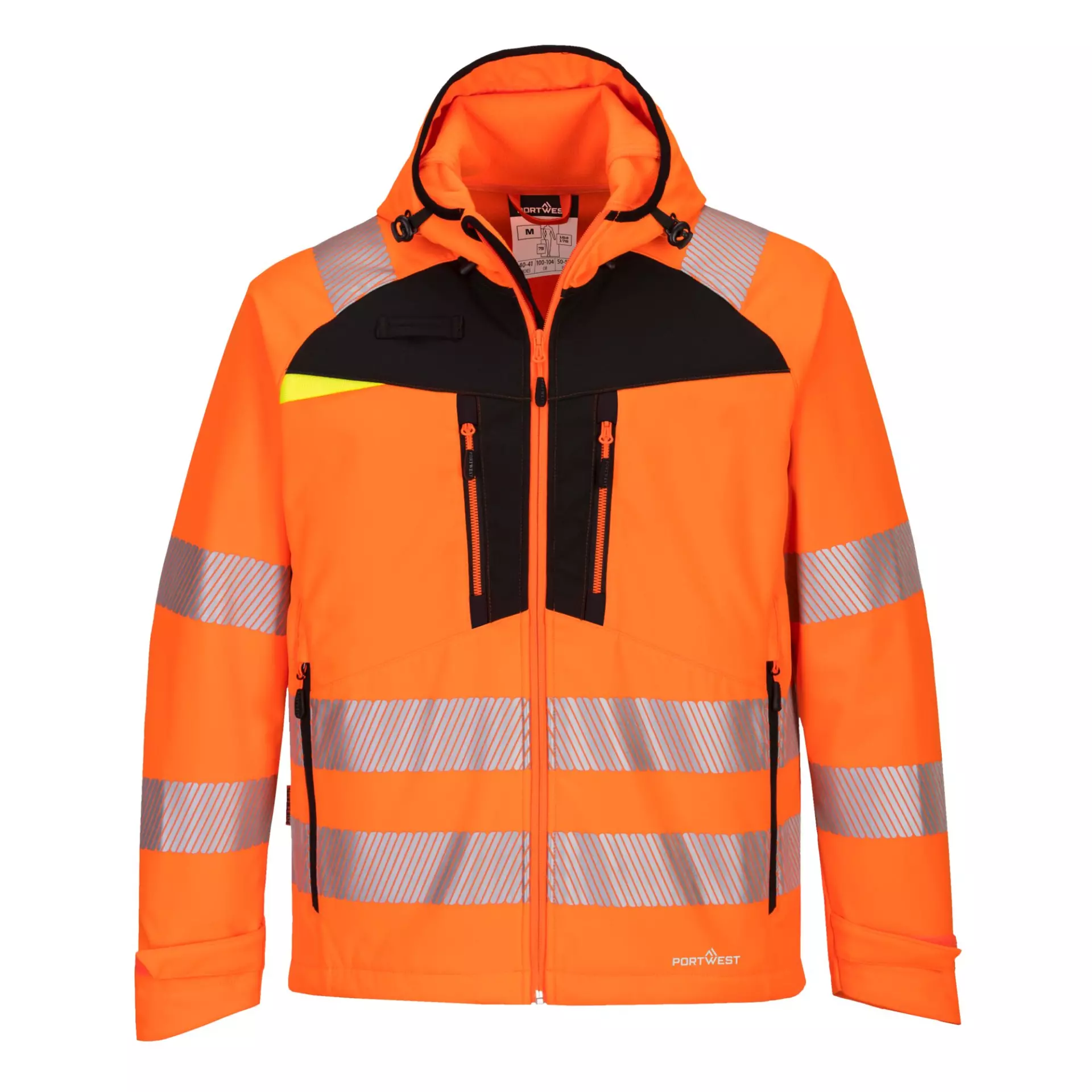 Portwest DX475OBR, DX4 Hi-Vis Softshell (3L), Orange/Black