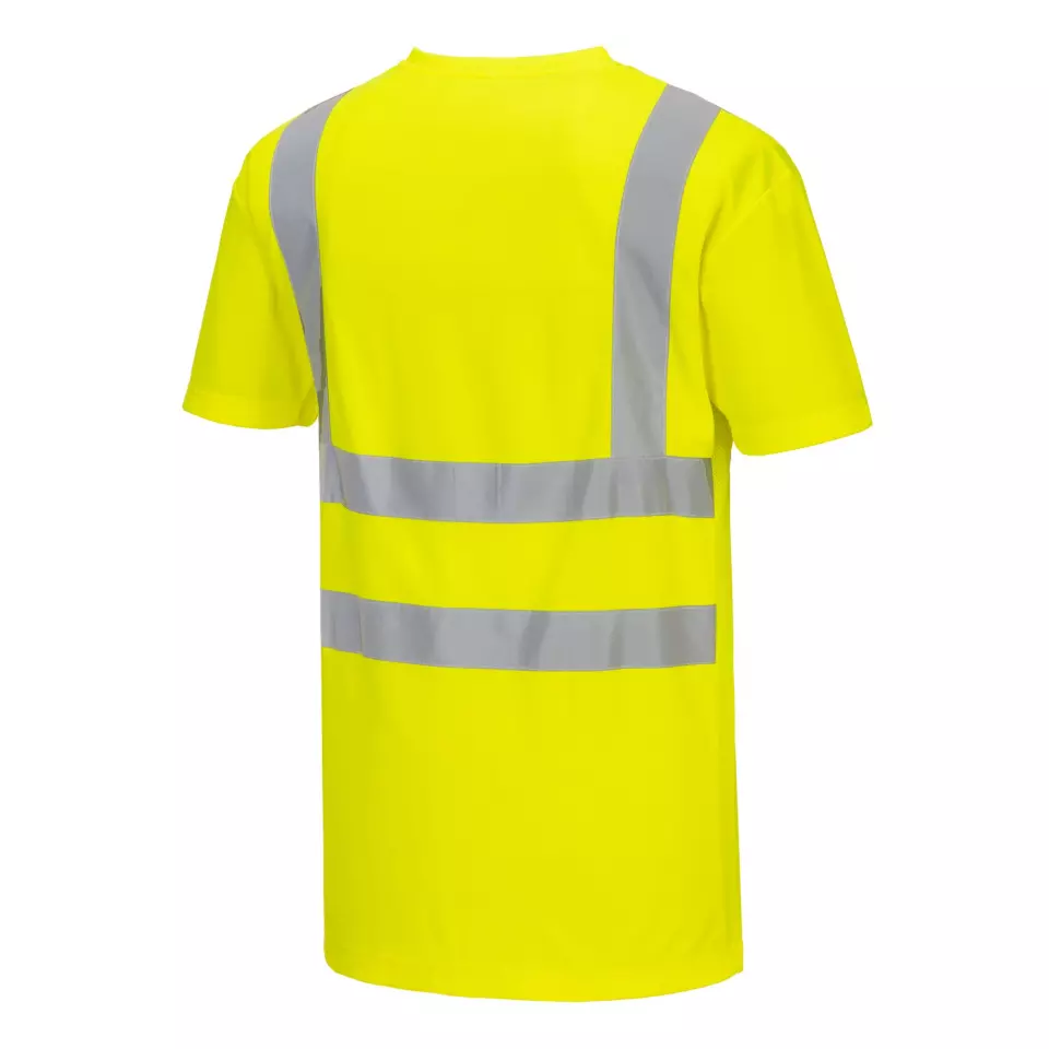 Portwest S179YER, Hi-Vis Cotton Comfort Mesh Insert T-Shirt S/S, Yellow, image 3, gallery thumbnail