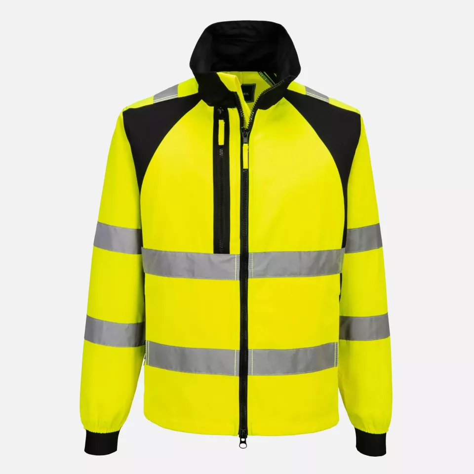 Portwest CD861YBR, WX2 Eco Hi-Vis Work Jacket, Yellow/Black, image 1, gallery thumbnail