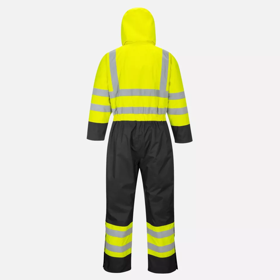 Portwest S485YBR, Hi-Vis Contrast Winter Coverall, Yellow/Black, image 2, gallery thumbnail