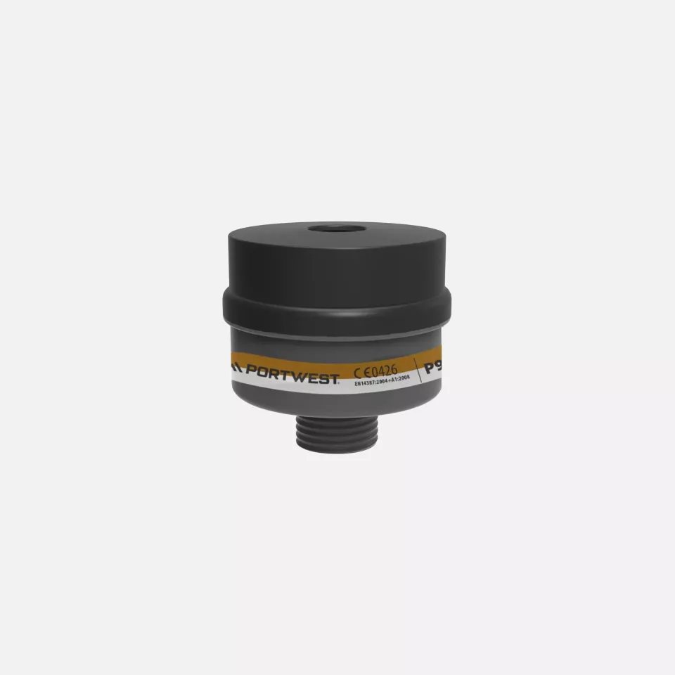 Portwest P956BKR, A2P3 Combination Filter Universal Thread, Black, image 1, gallery thumbnail