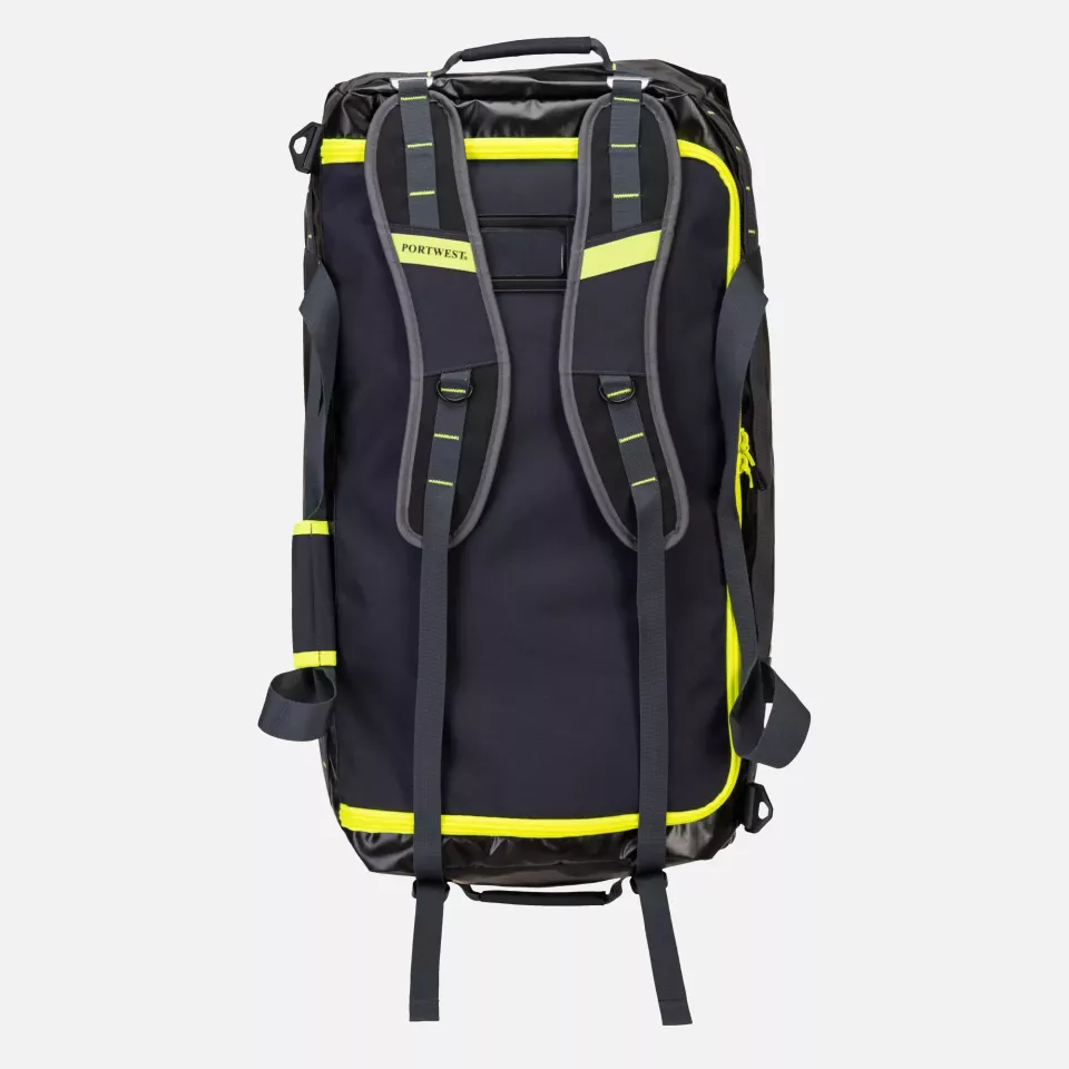 Portwest B951BKR, PW3 100L Water-resistant Duffle Trolley Bag, Black, image 4, gallery thumbnail
