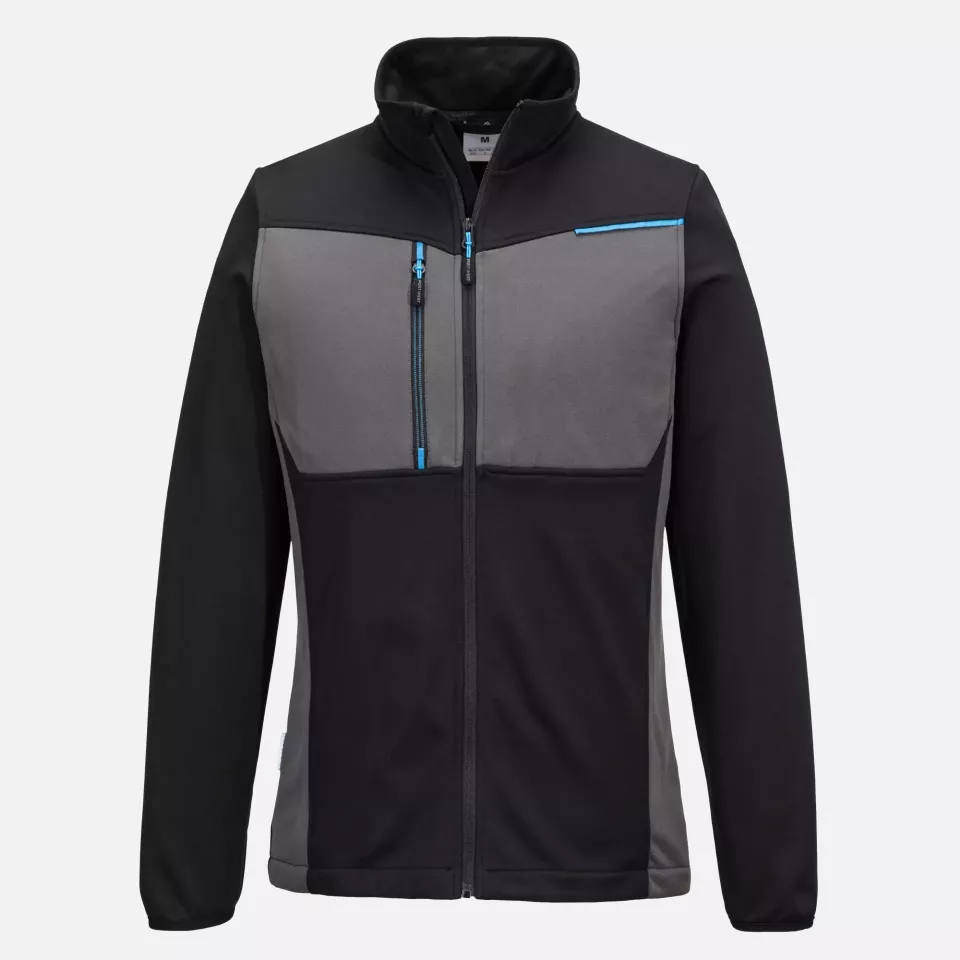 Portwest T756BKR, WX3 Full Zip Tech Fleece, Black, image 1, gallery thumbnail