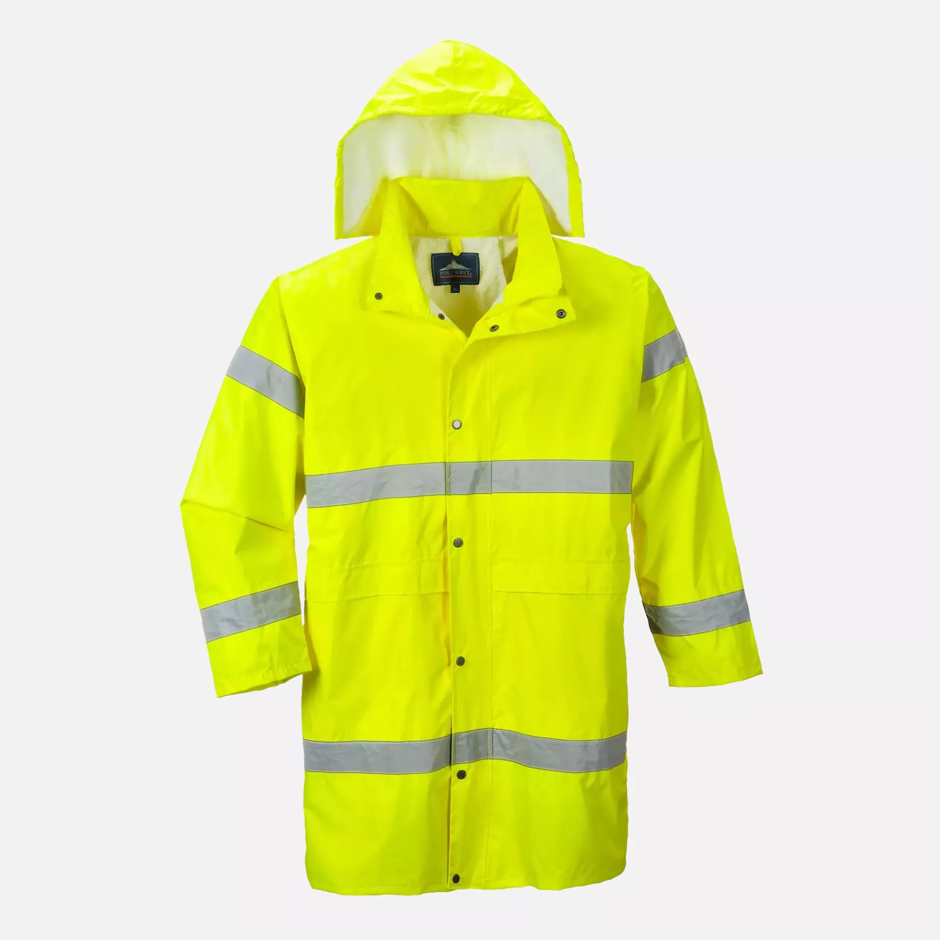 Portwest H442YER, Hi-Vis Rain Coat 100cm, Yellow, image 2