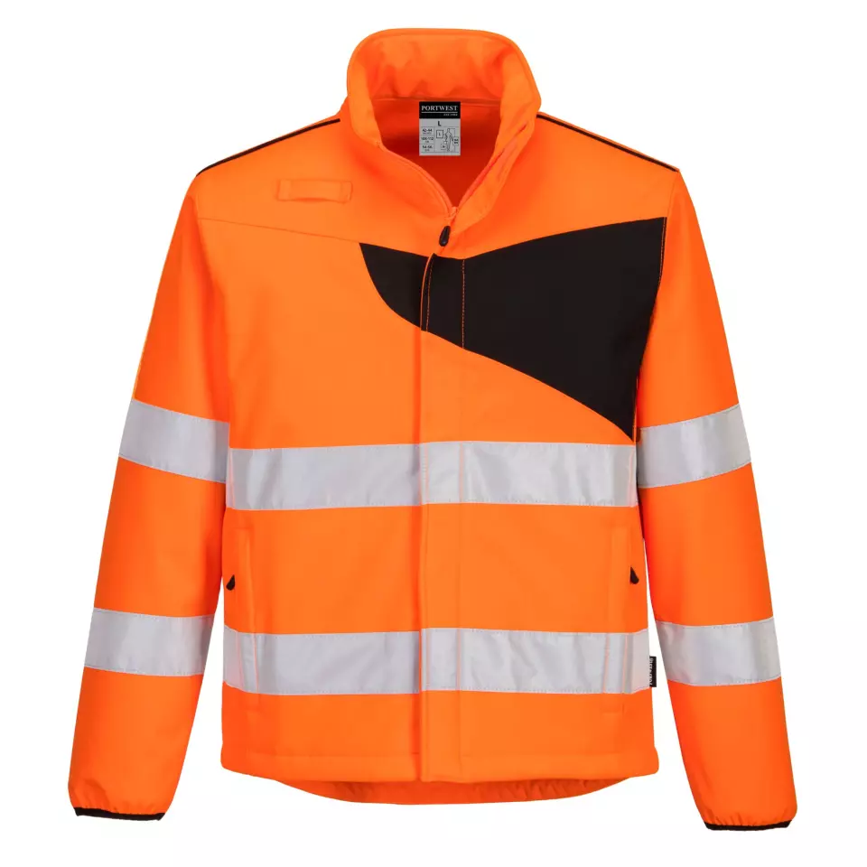 Portwest PW275OBR, PW2 Hi-Vis Softshell (2L), Orange/Black