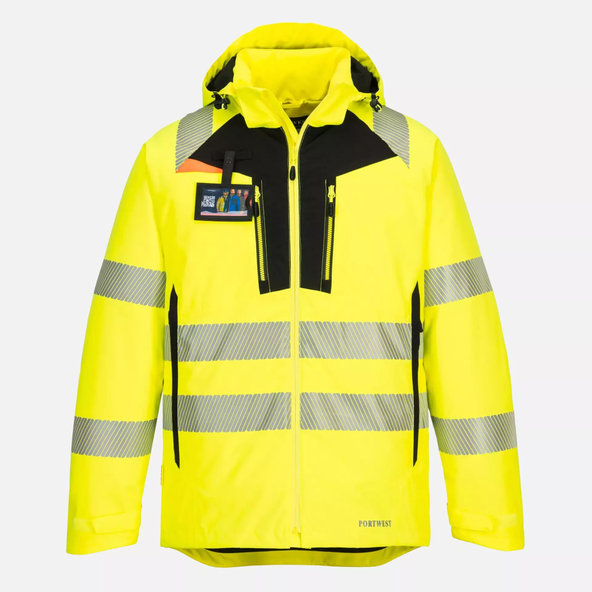 Portwest DX461YBR, DX4 Hi-Vis Winter Jacket, Yellow/Black, image 6