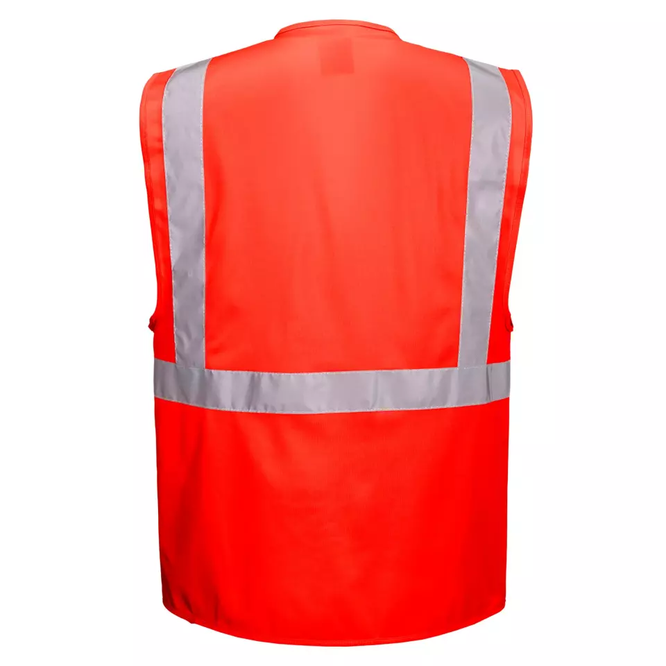 Portwest S476RER, Berlin Hi-Vis Executive Vest, Red, image 1, gallery thumbnail