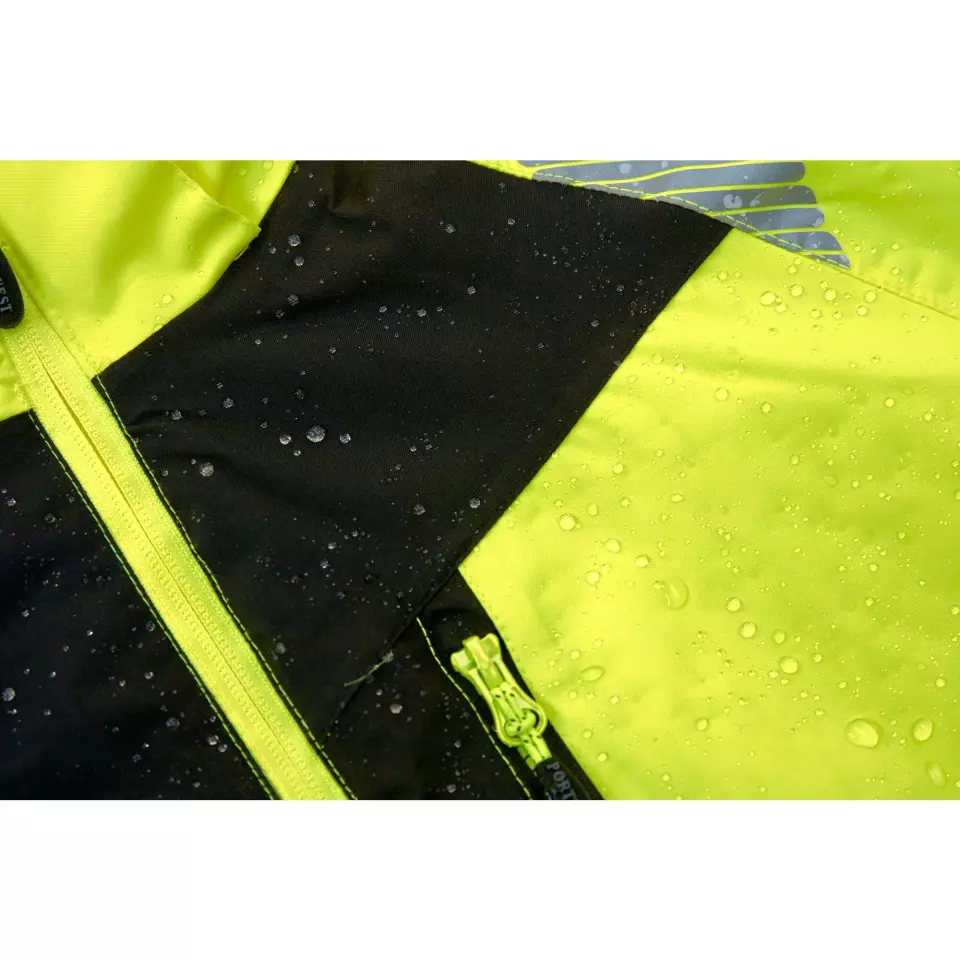 Portwest DX462YER, DX4 Hi-Vis Rain Jacket, Yellow, image 3, gallery thumbnail