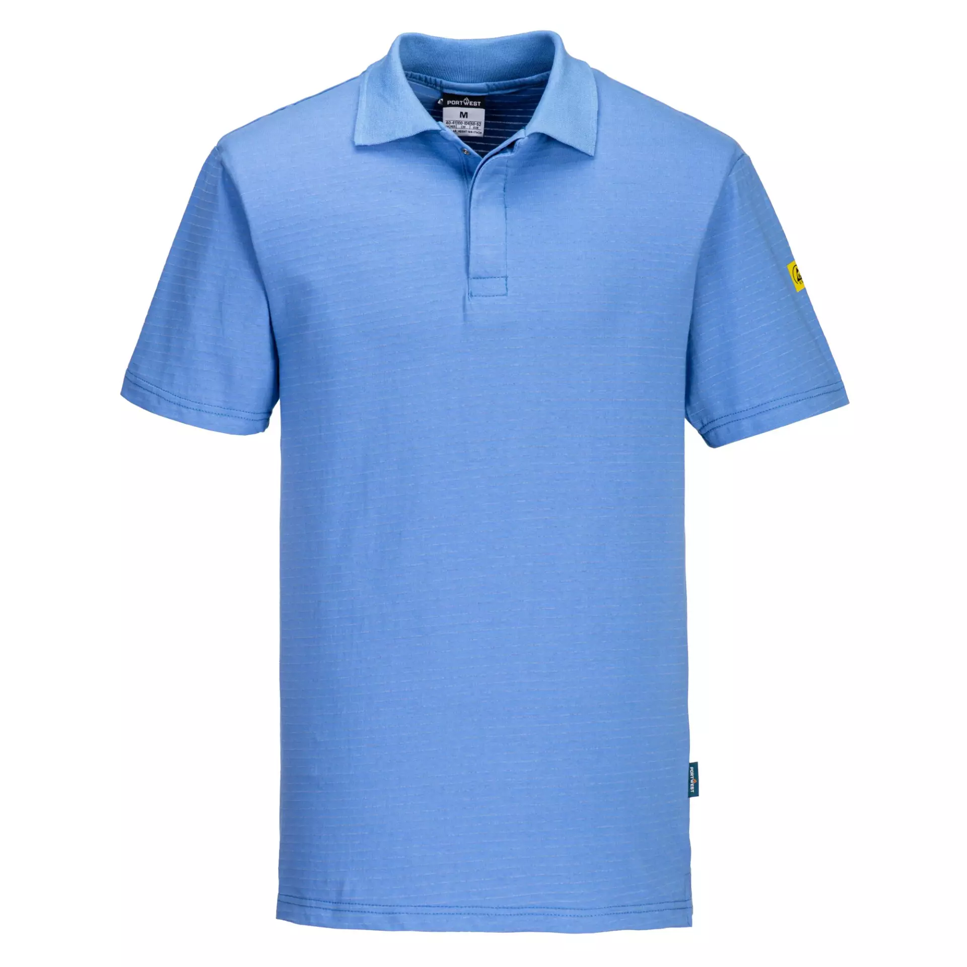 Portwest AS21HBR, Anti-Static ESD Polo Shirt S/S, Hamilton Blue, image 1