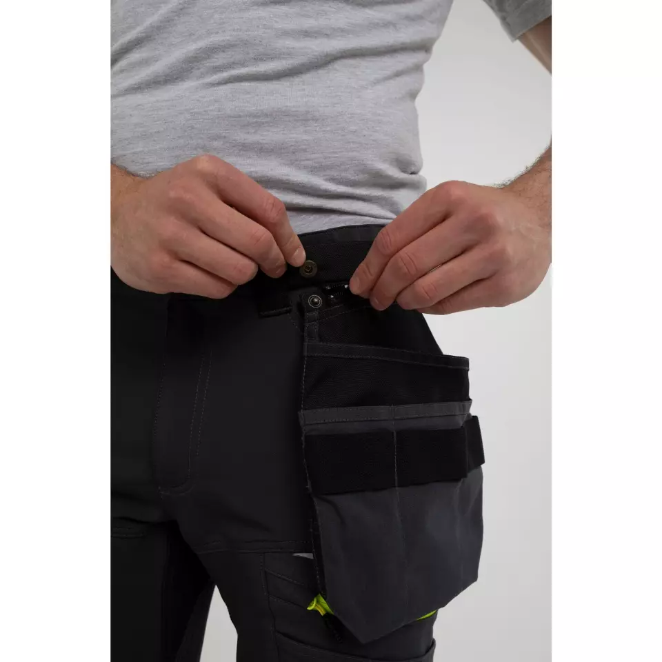 Portwest DX440BKR, DX4 Detachable Holster Pocket Trousers, Black, image 3, gallery thumbnail