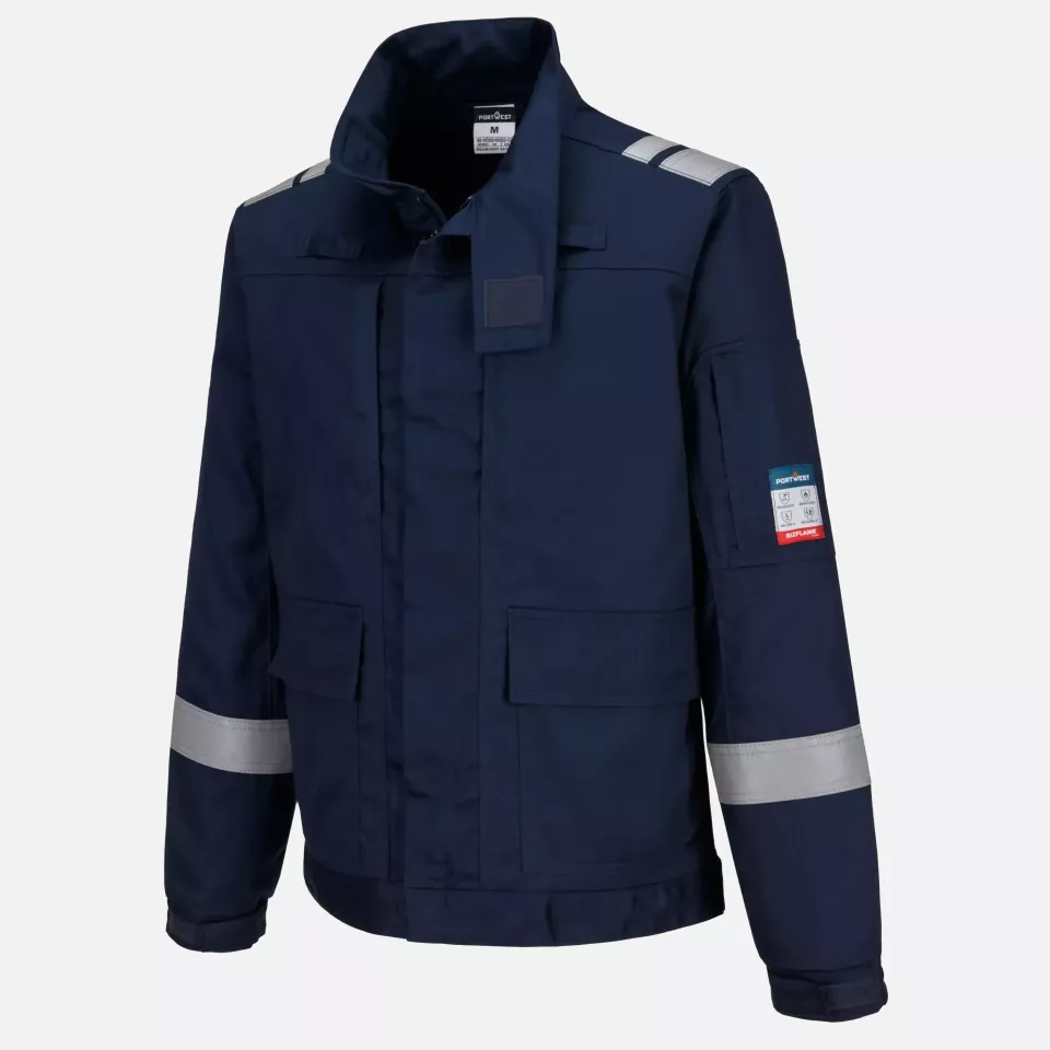 Portwest FR601NAR, Bizflame Work leichte flammhemmende Stretch-Jacke, Marine, image 4, gallery thumbnail