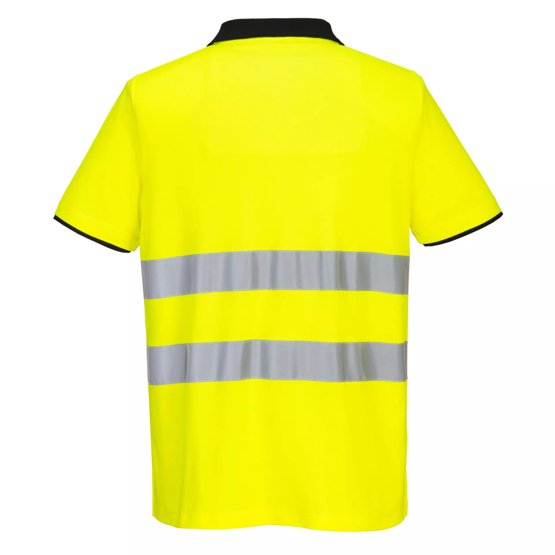 Portwest PW212YBR, PW2 Hi-Vis Cotton Comfort Polo Shirt S/S, Yellow/Black, image 2
