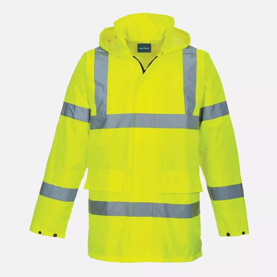 Portwest S160YER, Hi-Vis Rain Lite Traffic Jacket, Yellow, image 1, gallery thumbnail