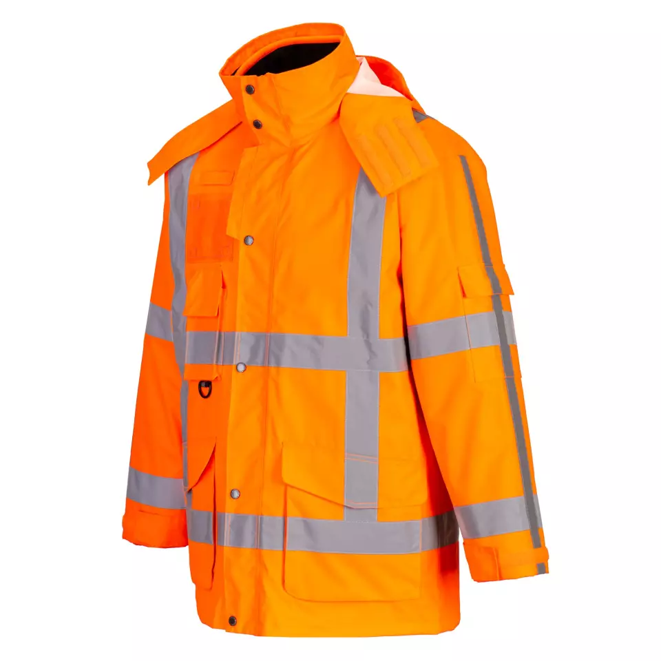 Portwest R461ORR, RWS Hi-Vis 3-in-1 Traffic Jacket, Orange, image 4, gallery thumbnail