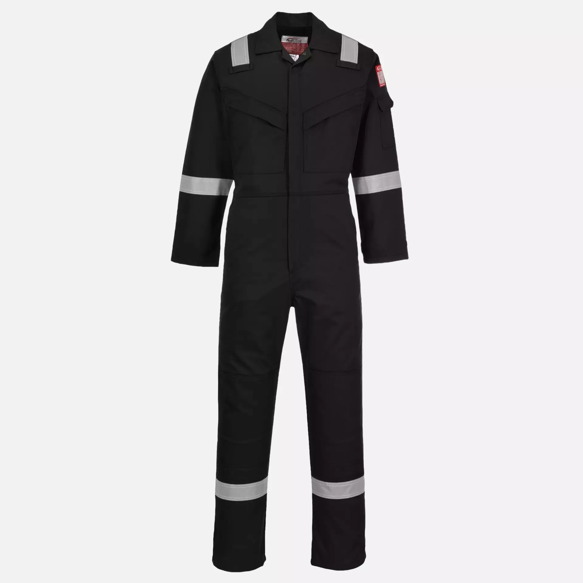 Portwest FR50BKR, Bizflame Work Anti-Static FR Coverall 350g, Black, image 1
