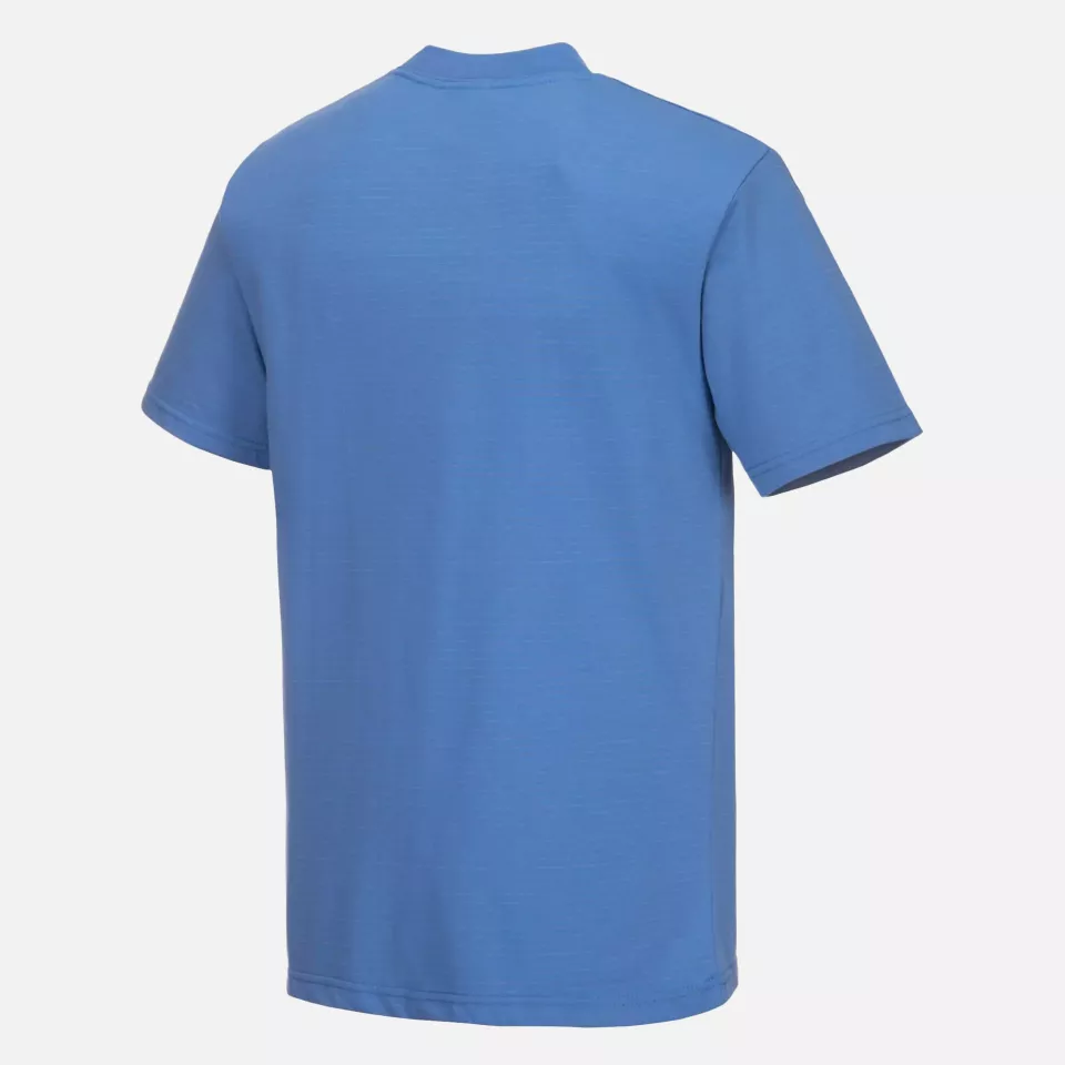 Portwest AS20HBR, Anti-Static ESD T-Shirt S/S, Hamilton Blue, image 3, gallery thumbnail