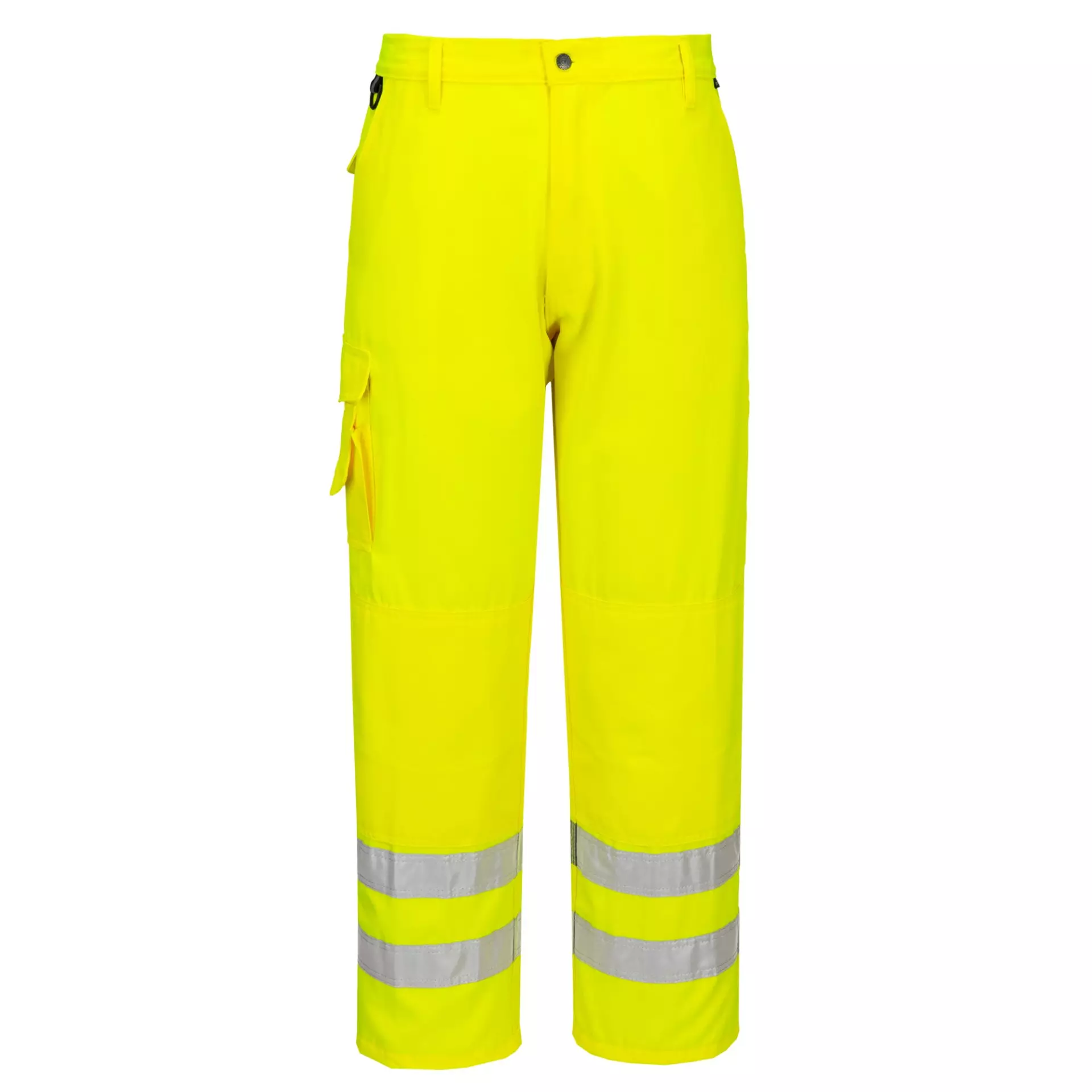 Portwest E046YER, Hi-Vis Work Trousers, Yellow
