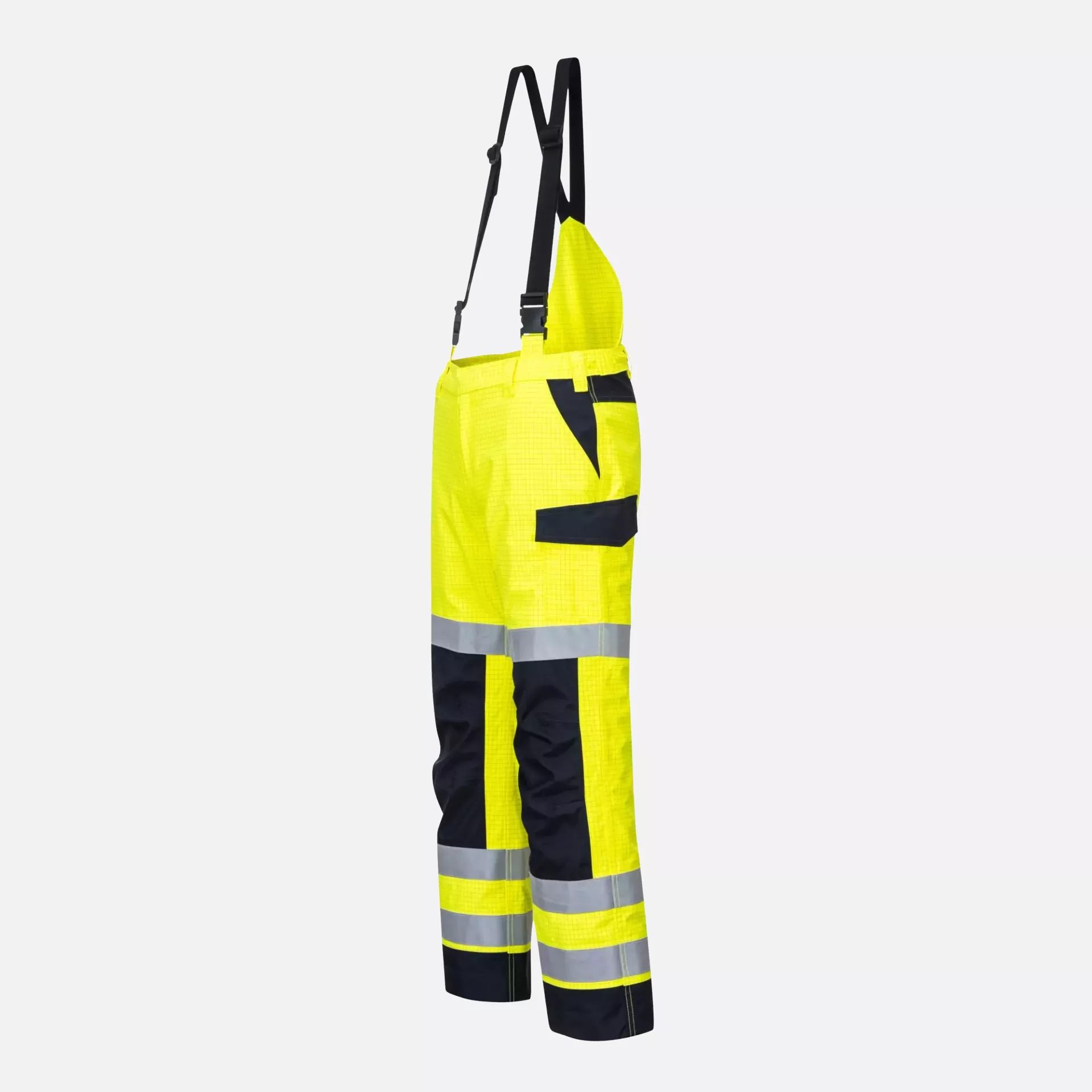 Portwest MV71YNR, Modaflame Rain Multi Norm Arc Trousers, Yellow/Navy, image 4