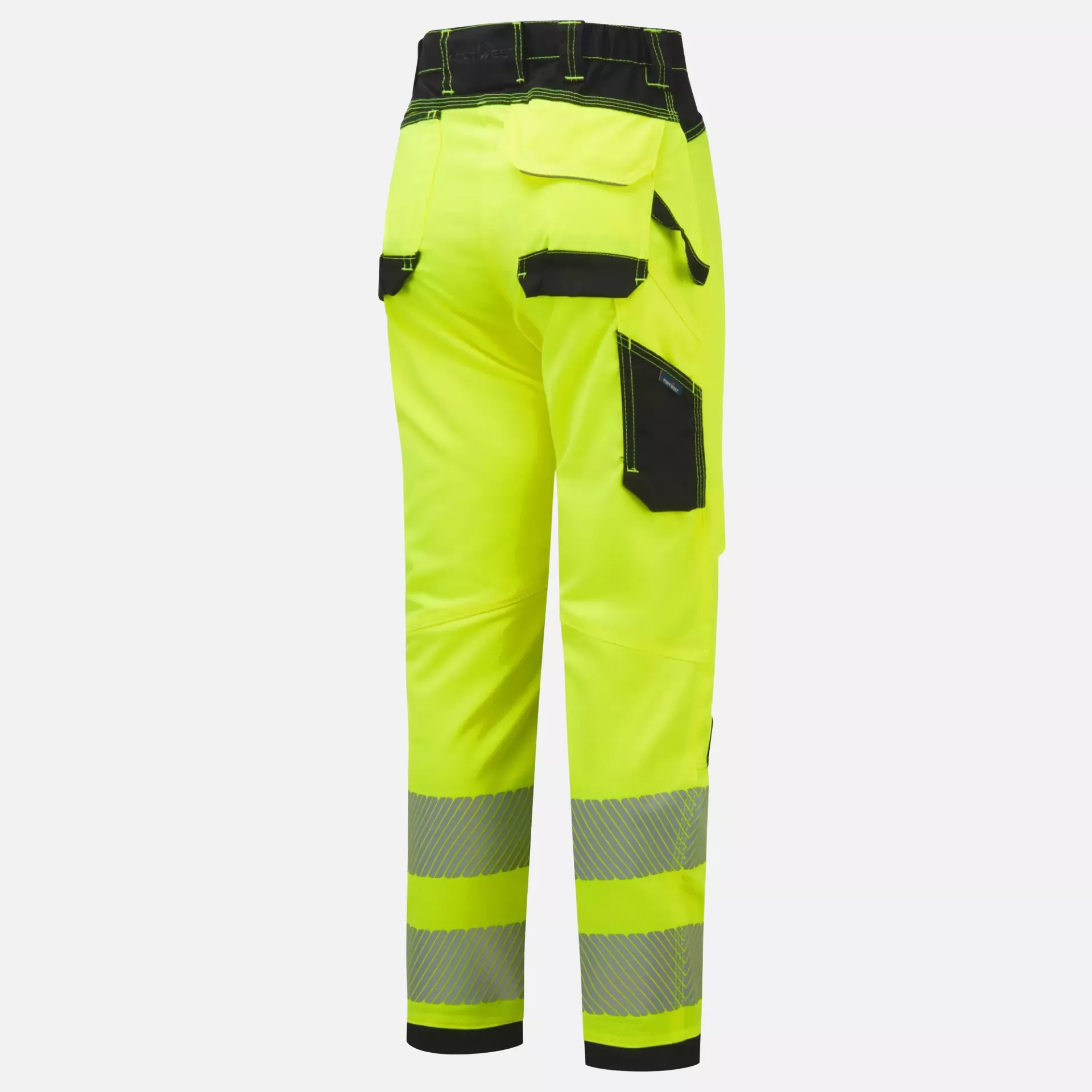 Portwest PW385YBR, PW3 Hi-Vis Women's Stretch Work Trousers, Yellow/Black, image 6