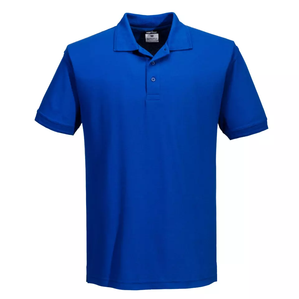 Portwest B210RBR, Naples Polo Shirt S/S, Royal Blue, image 1, gallery thumbnail
