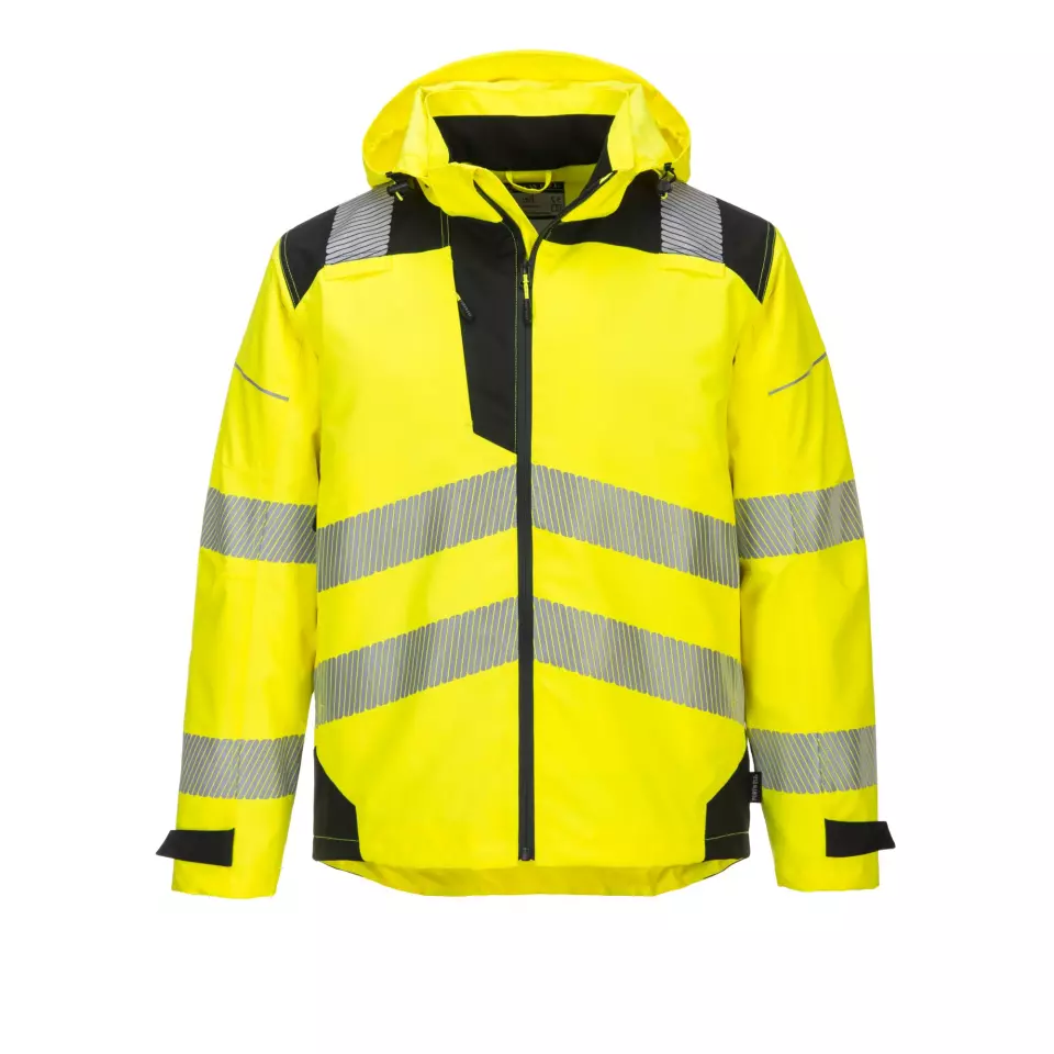 Portwest PW360YBR, PW3 Hi-Vis Extreme Rain Jacket, Yellow/Black, image 1, gallery thumbnail