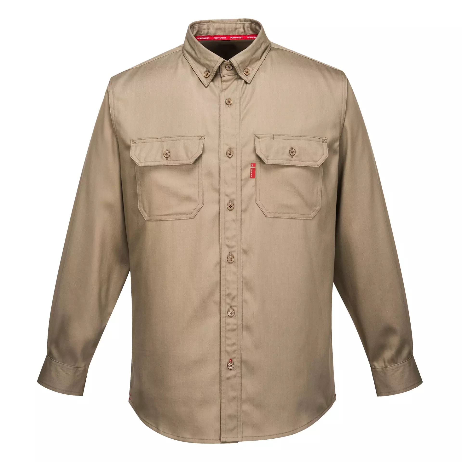 Portwest FR89KHR, Bizflame 88/12 Flammhemmendes Arbeitshemd, Khaki, image 1