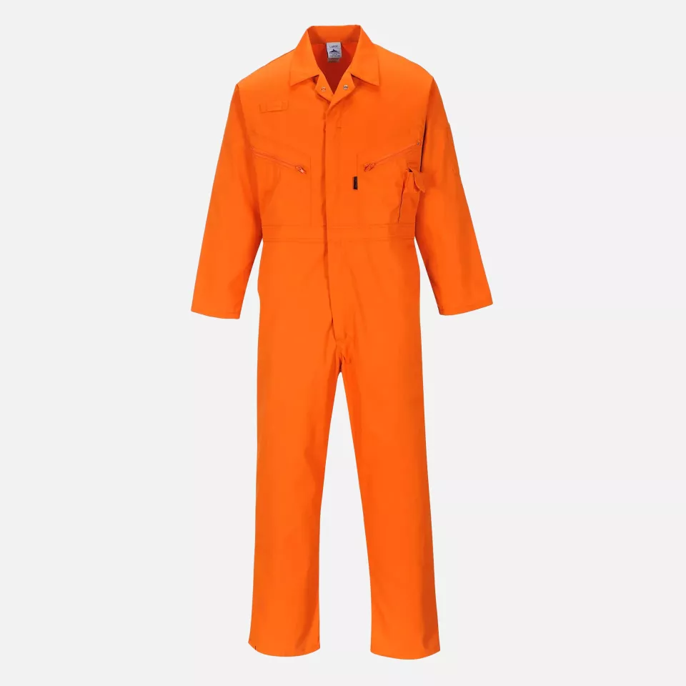 Portwest C813ORR, Liverpool Zip Coverall, Orange, image 1, gallery thumbnail